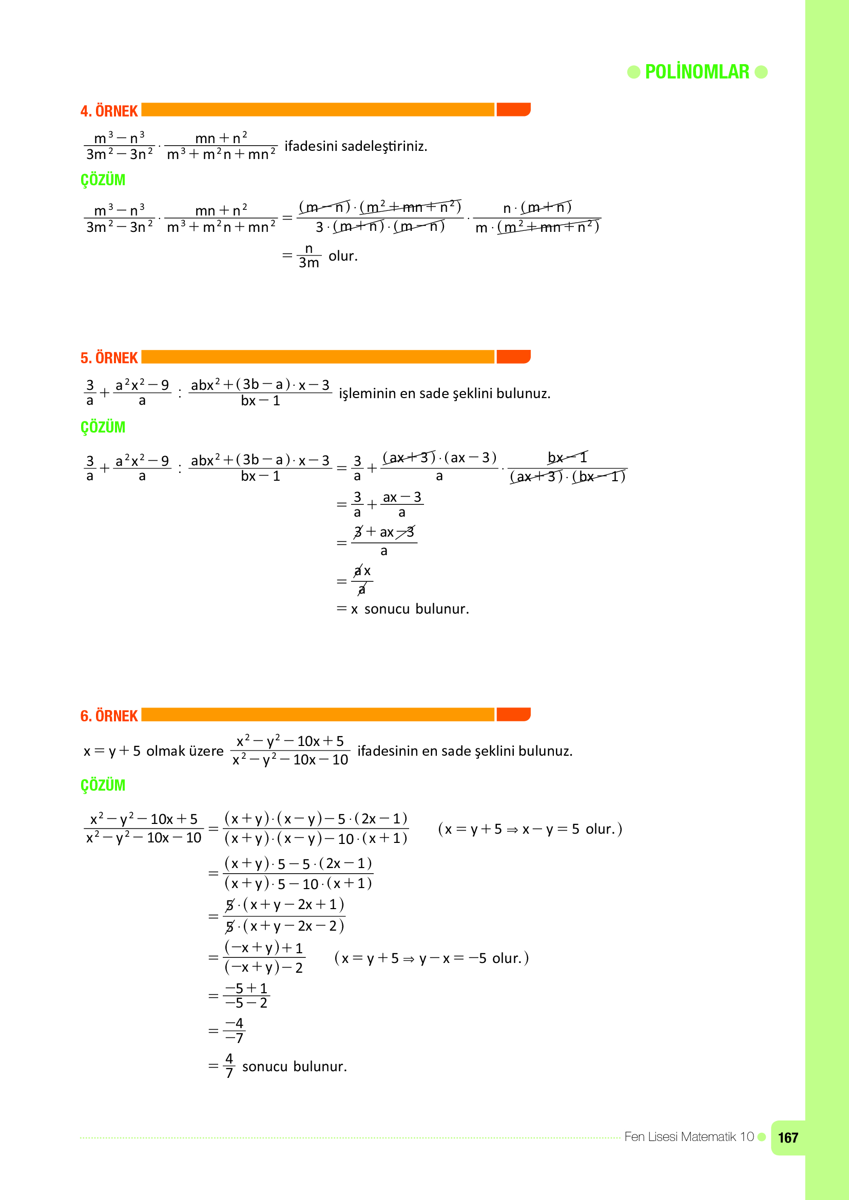 10. Sınıf Meb Yayınları Fen Lisesi Matematik Ders Kitabı Sayfa 167 Cevapları 10. Sınıf Meb Yayınları Fen Lisesi Matematik Ders Kitabı Sayfa 167 Cevapları