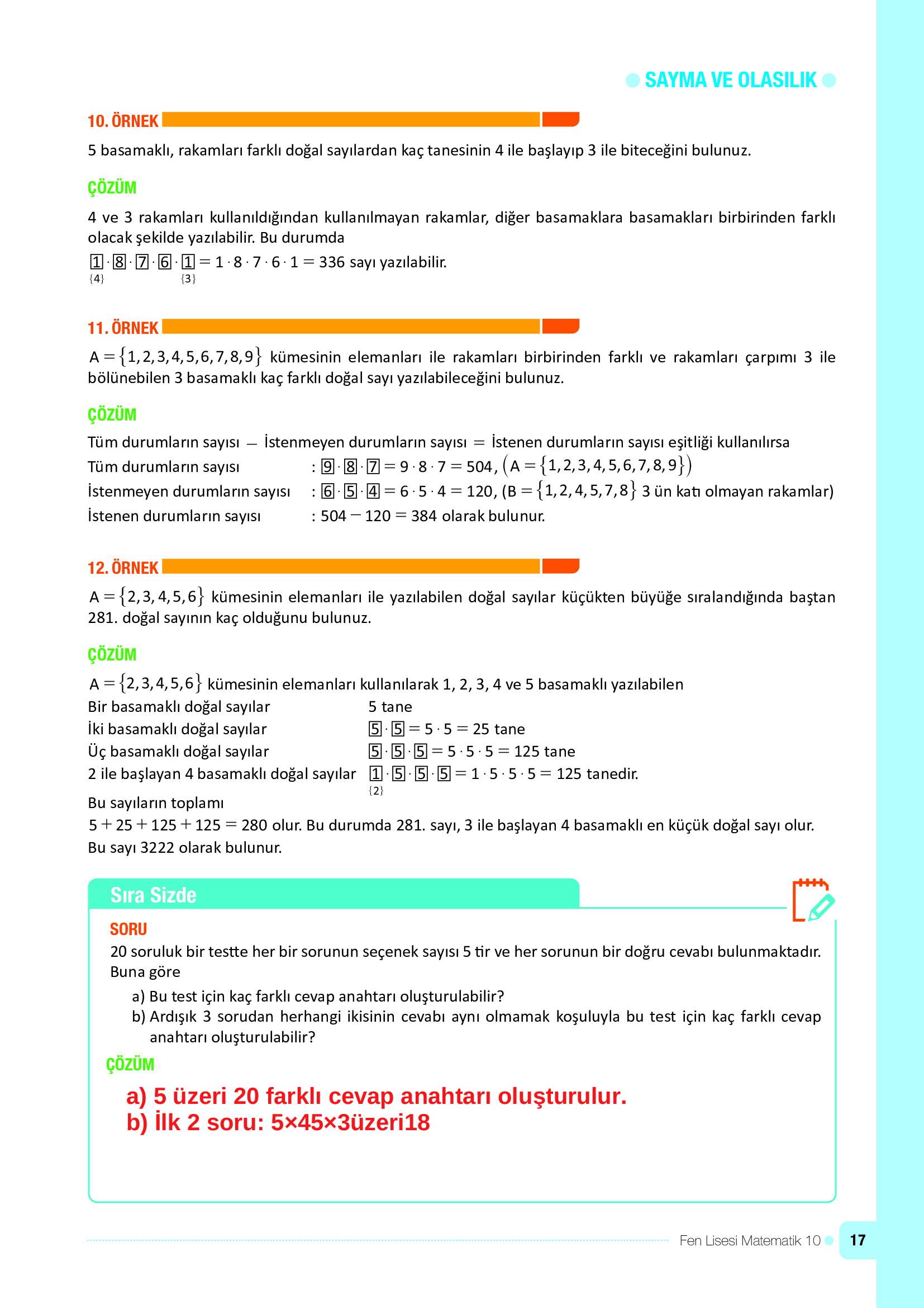 10. Sınıf Meb Yayınları Fen Lisesi Matematik Ders Kitabı Sayfa 17 Cevapları 10. Sınıf Meb Yayınları Fen Lisesi Matematik Ders Kitabı Sayfa 17 Cevapları