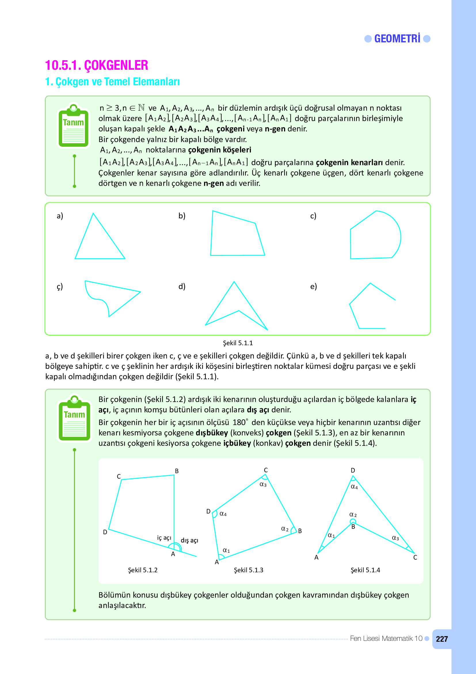 10. Sınıf Meb Yayınları Fen Lisesi Matematik Ders Kitabı Sayfa 227 Cevapları