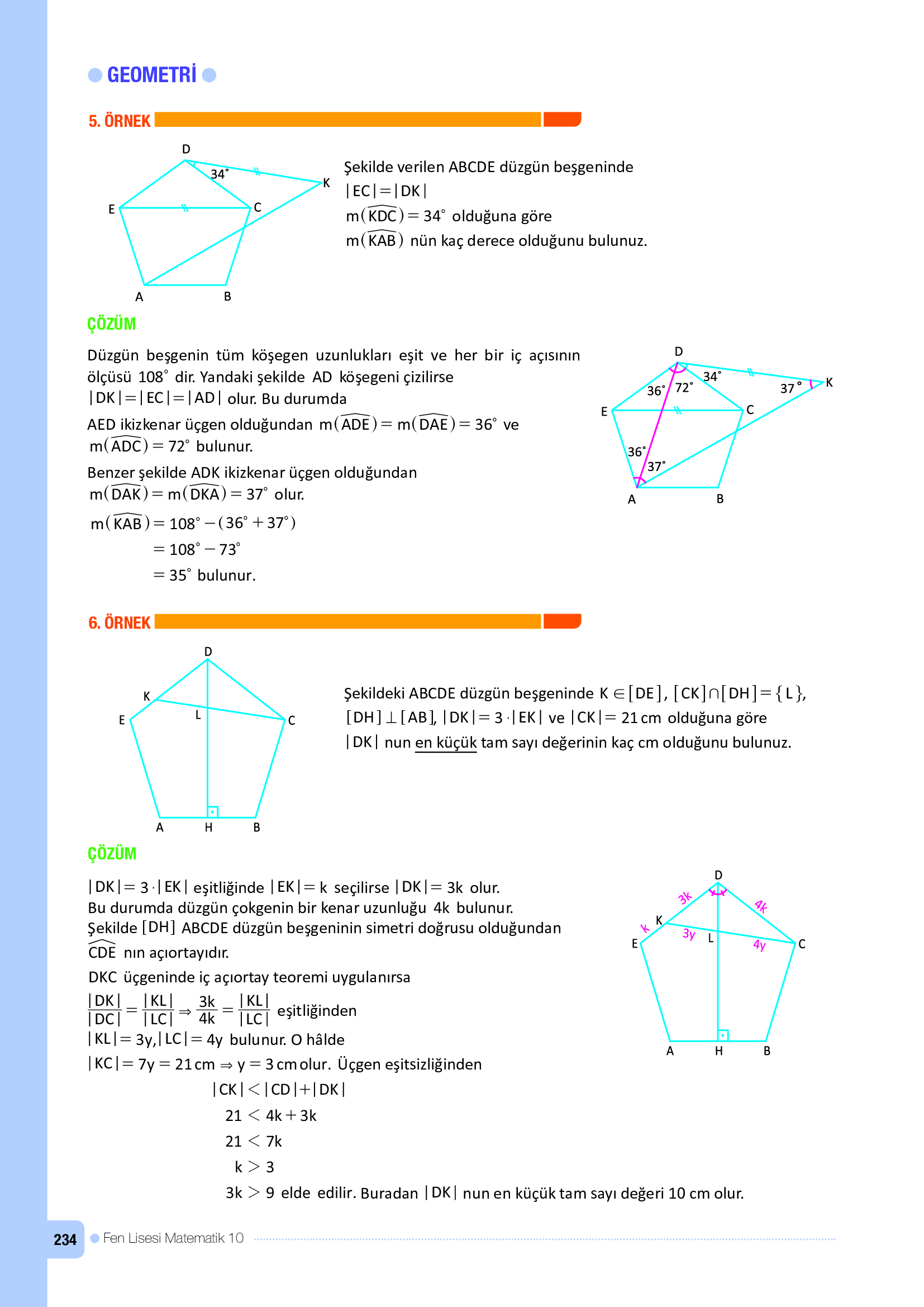 10. Sınıf Meb Yayınları Fen Lisesi Matematik Ders Kitabı Sayfa 234 Cevapları 10. Sınıf Meb Yayınları Fen Lisesi Matematik Ders Kitabı Sayfa 234 Cevapları