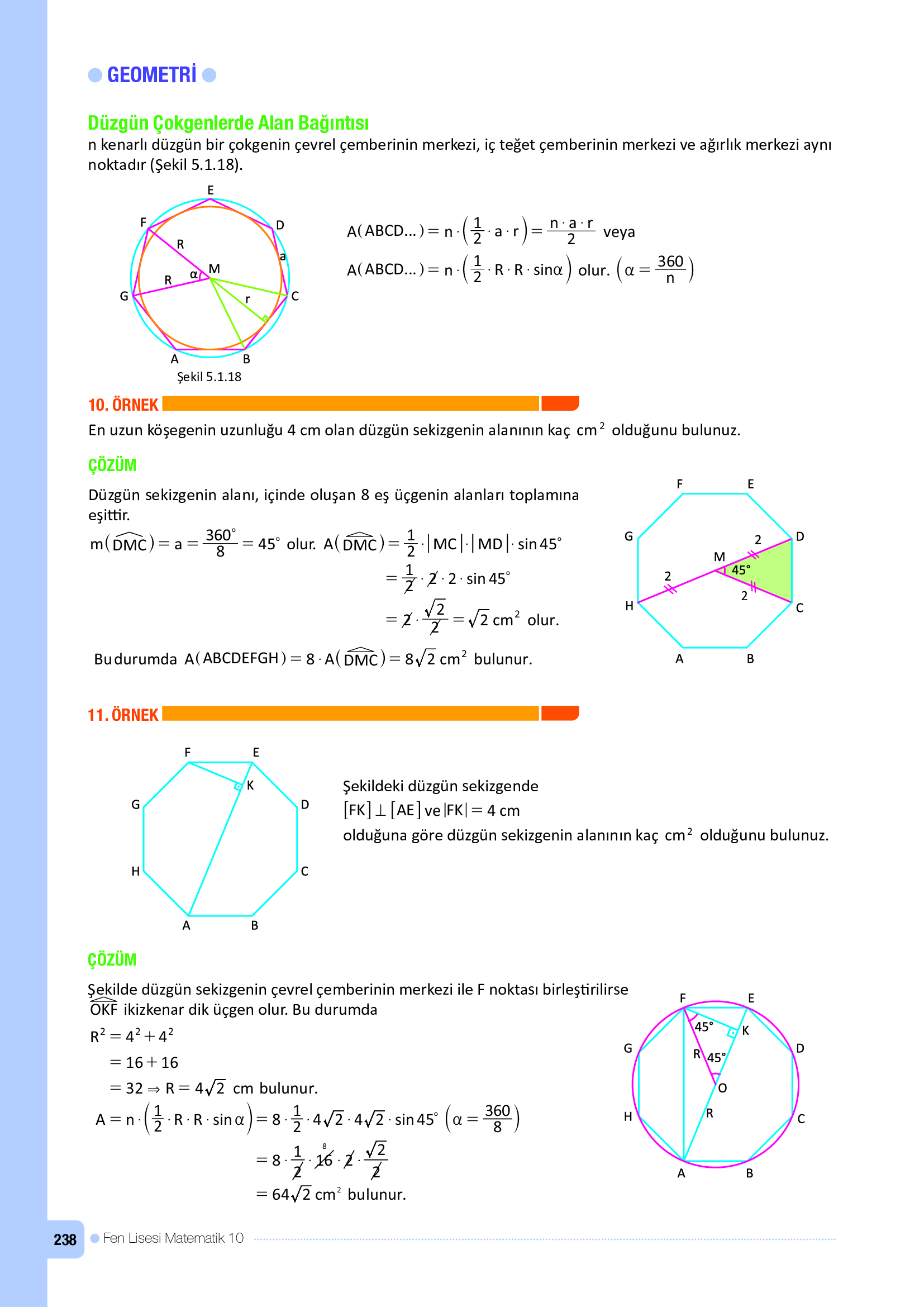 10. Sınıf Meb Yayınları Fen Lisesi Matematik Ders Kitabı Sayfa 238 Cevapları