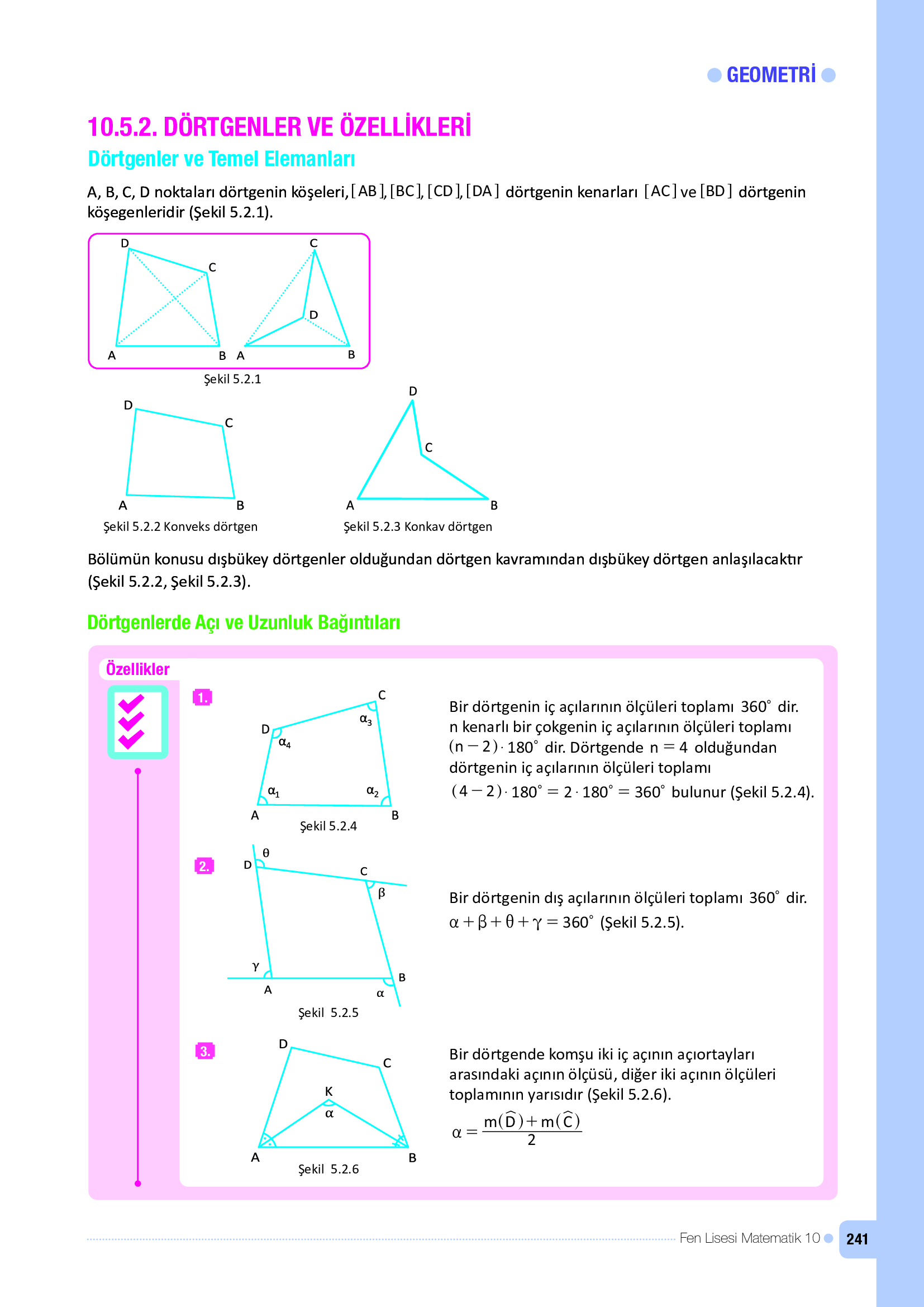 10. Sınıf Meb Yayınları Fen Lisesi Matematik Ders Kitabı Sayfa 241 Cevapları 10. Sınıf Meb Yayınları Fen Lisesi Matematik Ders Kitabı Sayfa 241 Cevapları
