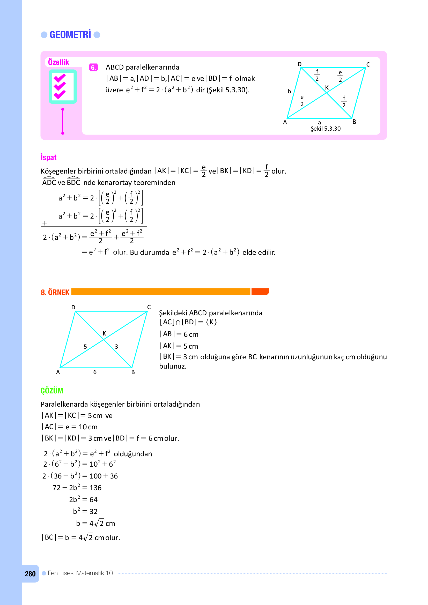 10. Sınıf Meb Yayınları Fen Lisesi Matematik Ders Kitabı Sayfa 280 Cevapları 10. Sınıf Meb Yayınları Fen Lisesi Matematik Ders Kitabı Sayfa 280 Cevapları