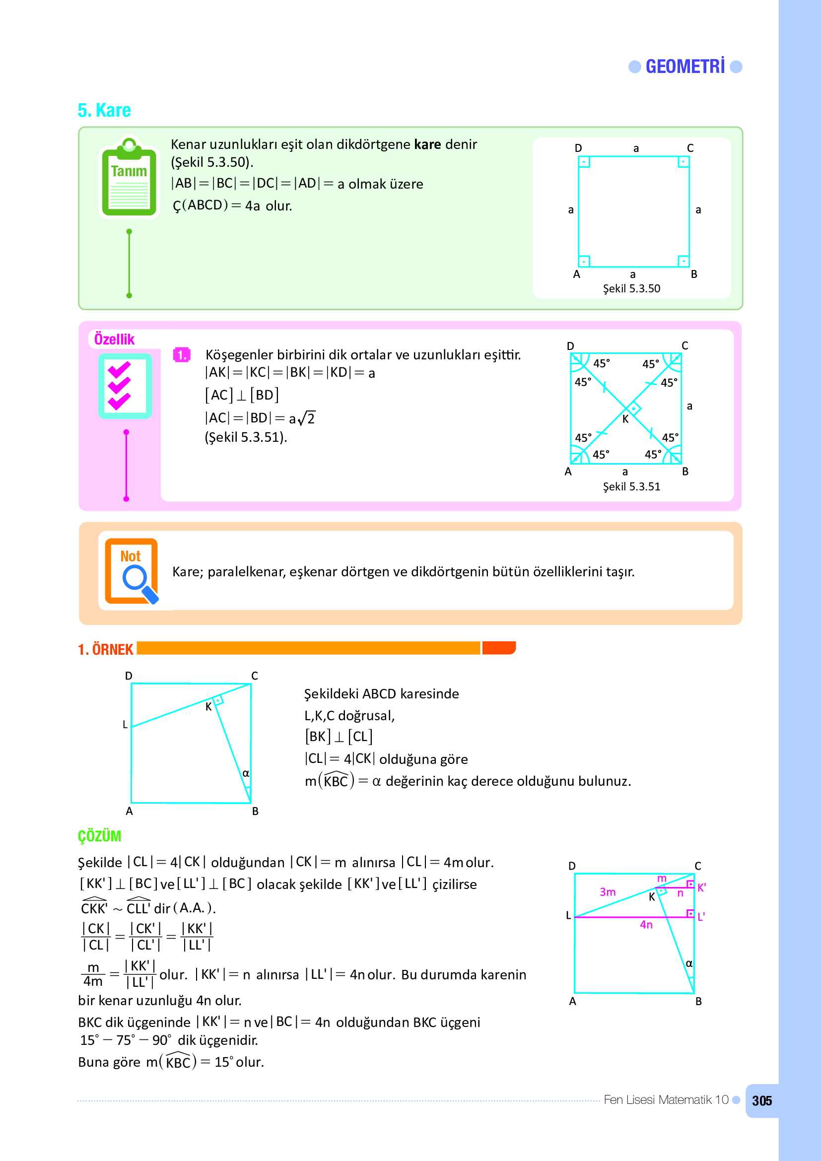 10. Sınıf Meb Yayınları Fen Lisesi Matematik Ders Kitabı Sayfa 305 Cevapları 10. Sınıf Meb Yayınları Fen Lisesi Matematik Ders Kitabı Sayfa 305 Cevapları