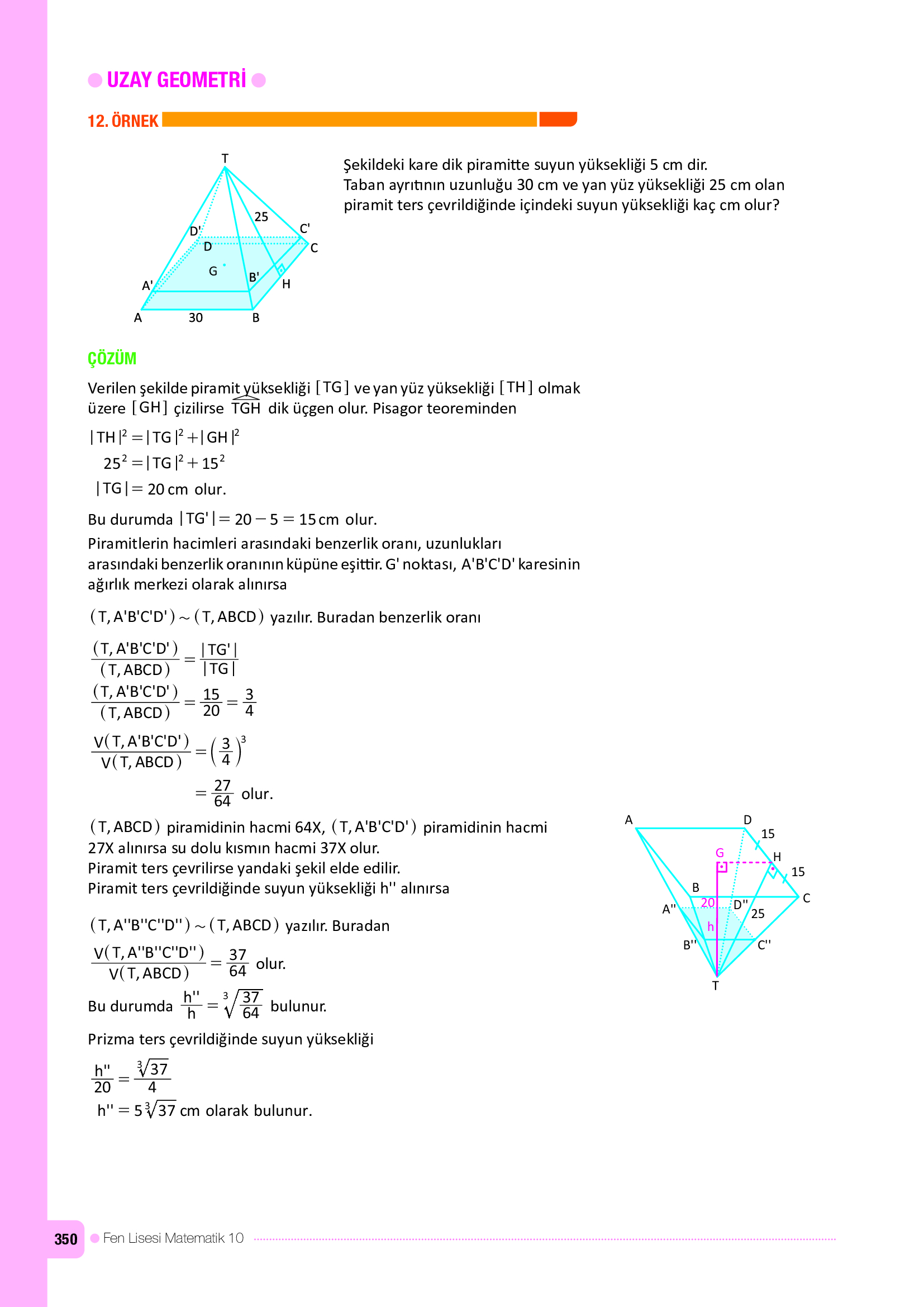 10. Sınıf Meb Yayınları Fen Lisesi Matematik Ders Kitabı Sayfa 350 Cevapları
