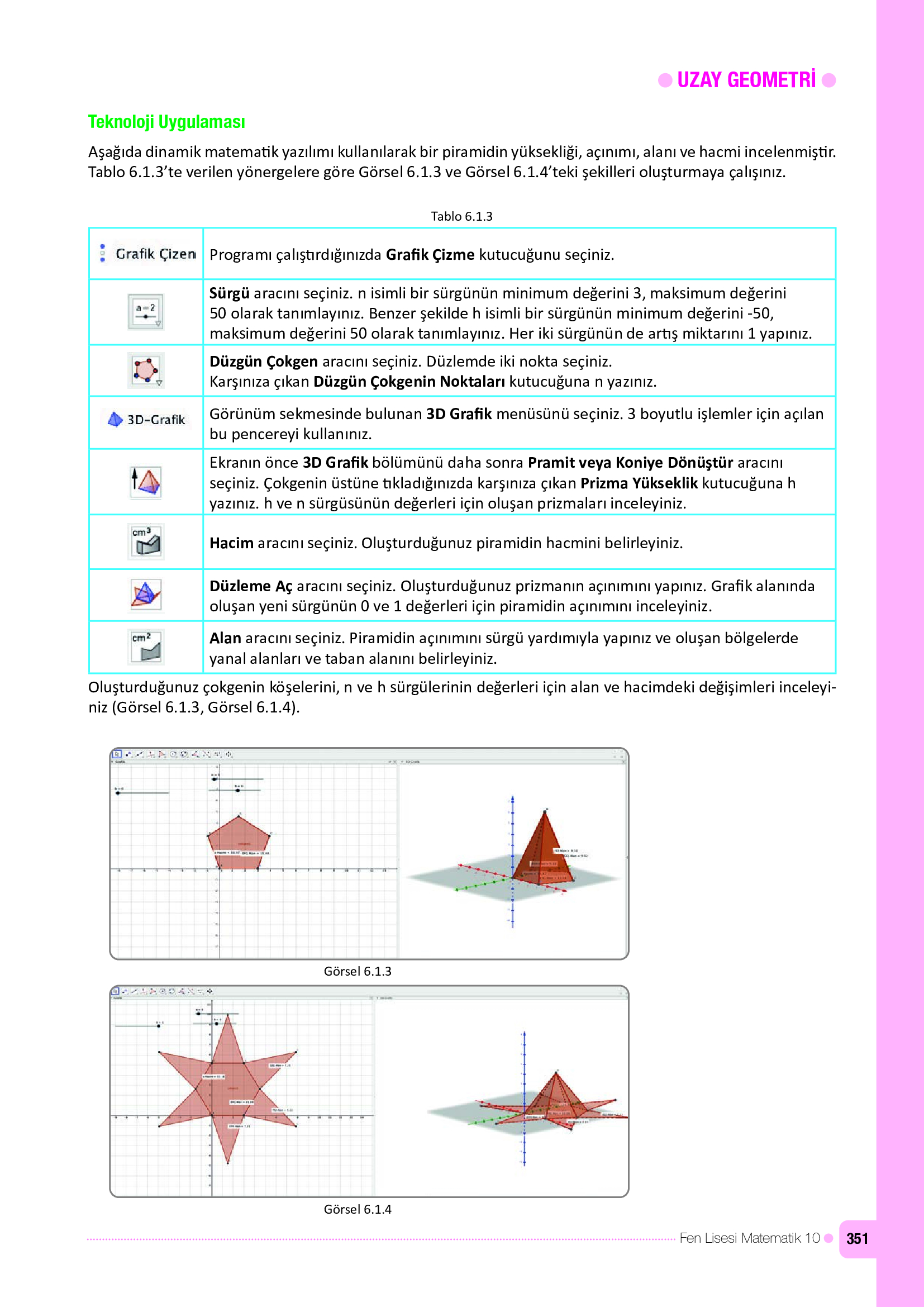 10. Sınıf Meb Yayınları Fen Lisesi Matematik Ders Kitabı Sayfa 351 Cevapları