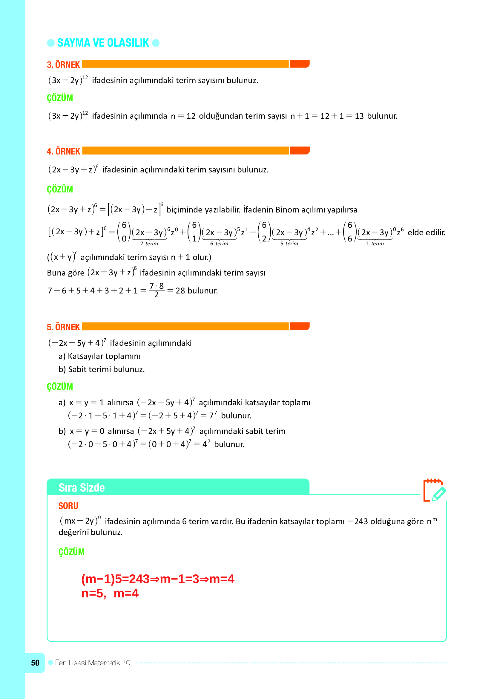 10. Sınıf Meb Yayınları Fen Lisesi Matematik Ders Kitabı Sayfa 50 Cevapları 10. Sınıf Meb Yayınları Fen Lisesi Matematik Ders Kitabı Sayfa 50 Cevapları