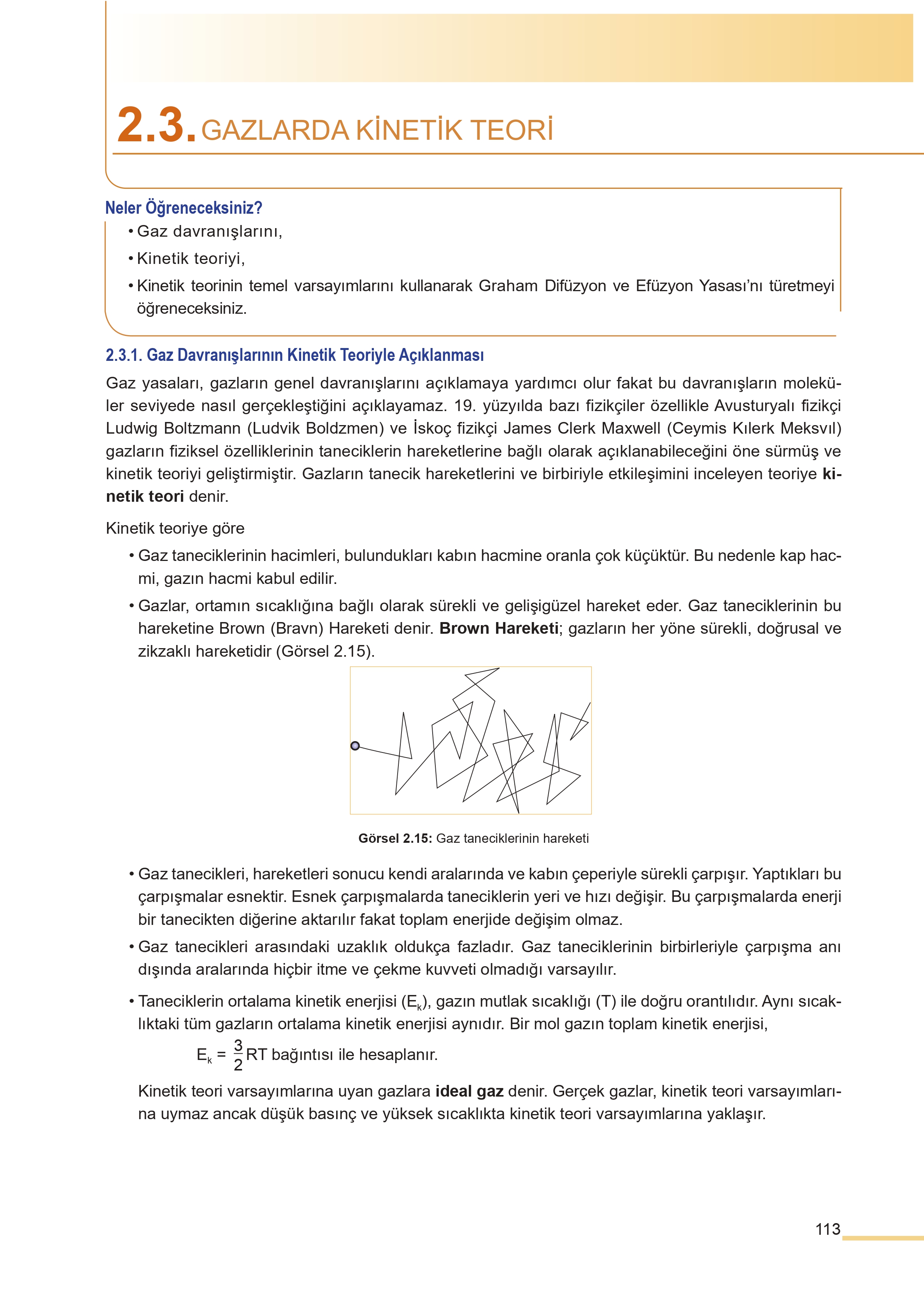 11. Sınıf Meb Yayınları Fen Lisesi Kimya Ders Kitabı Sayfa 113 Cevapları