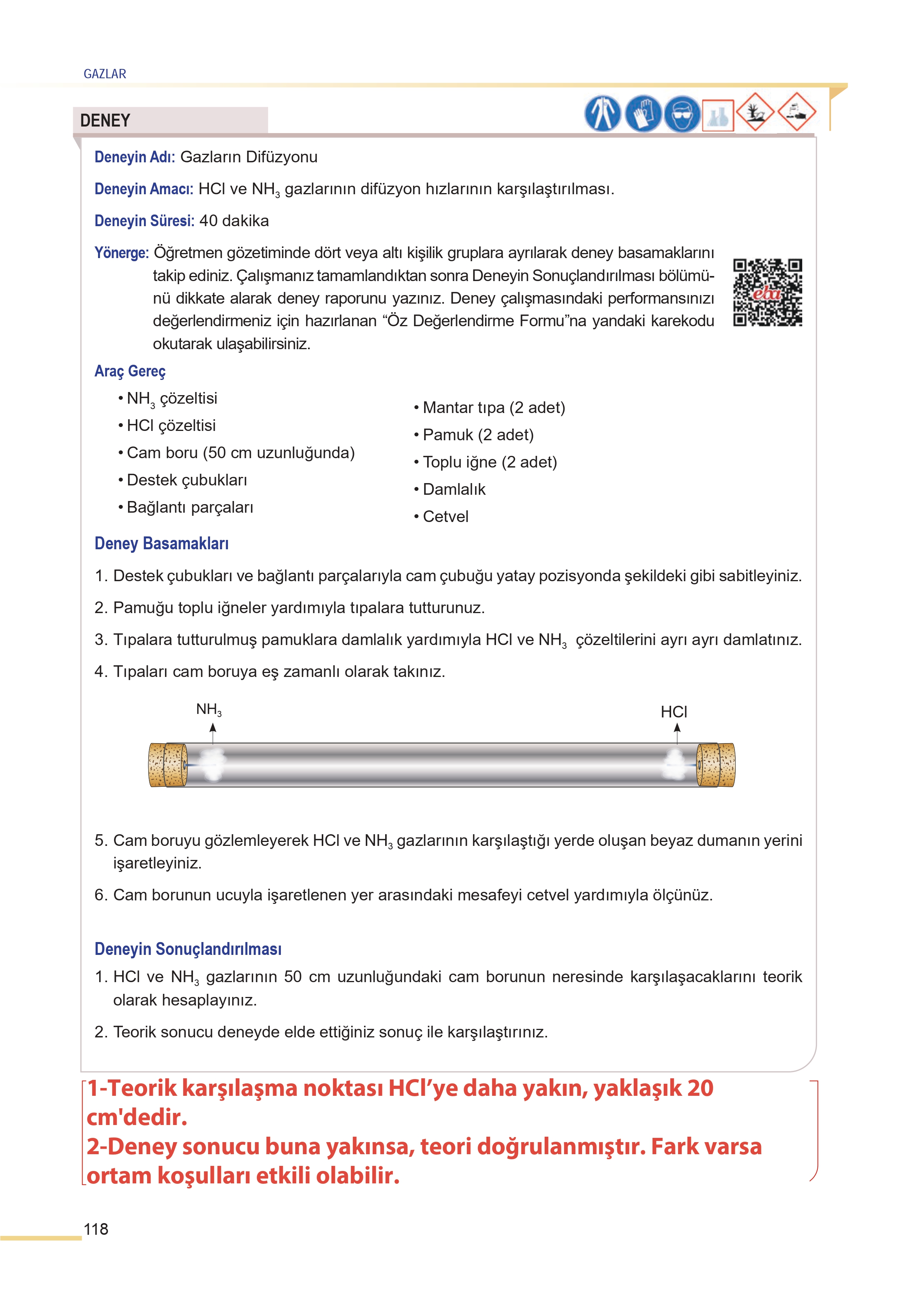 11. Sınıf Meb Yayınları Fen Lisesi Kimya Ders Kitabı Sayfa 118 Cevapları