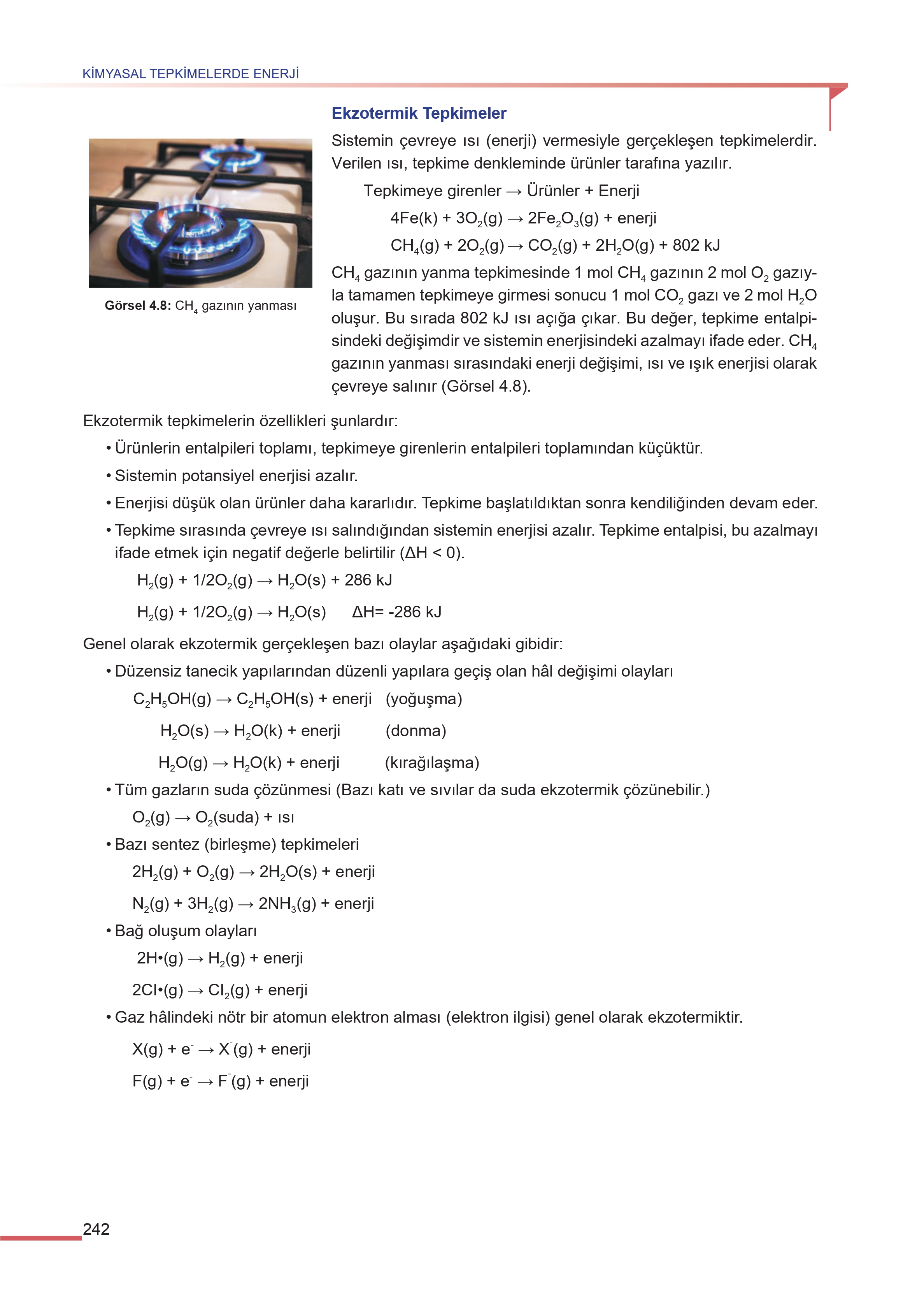 11. Sınıf Meb Yayınları Fen Lisesi Kimya Ders Kitabı Sayfa 242 Cevapları