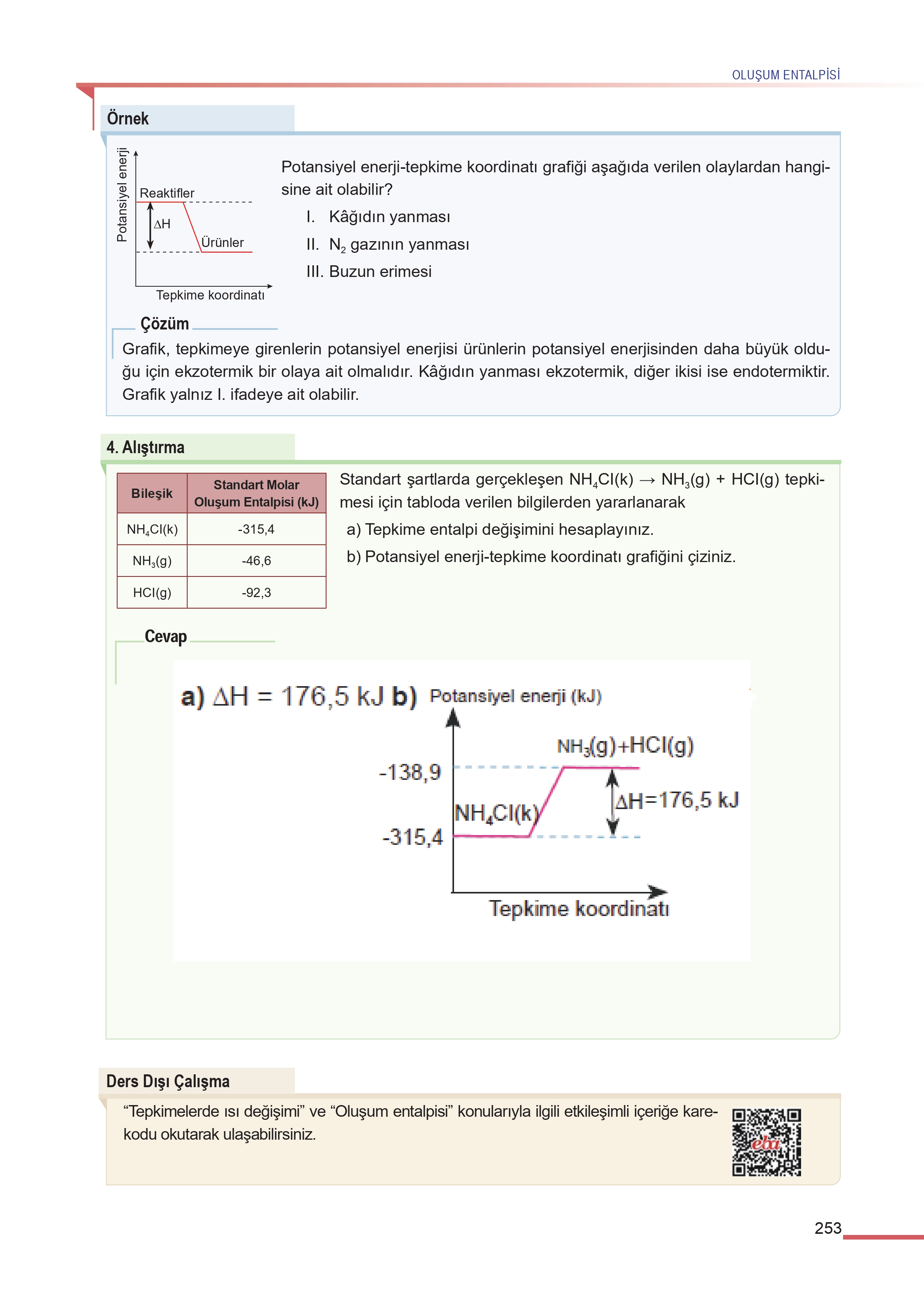 11. Sınıf Meb Yayınları Fen Lisesi Kimya Ders Kitabı Sayfa 253 Cevapları 11. Sınıf Meb Yayınları Fen Lisesi Kimya Ders Kitabı Sayfa 253 Cevapları