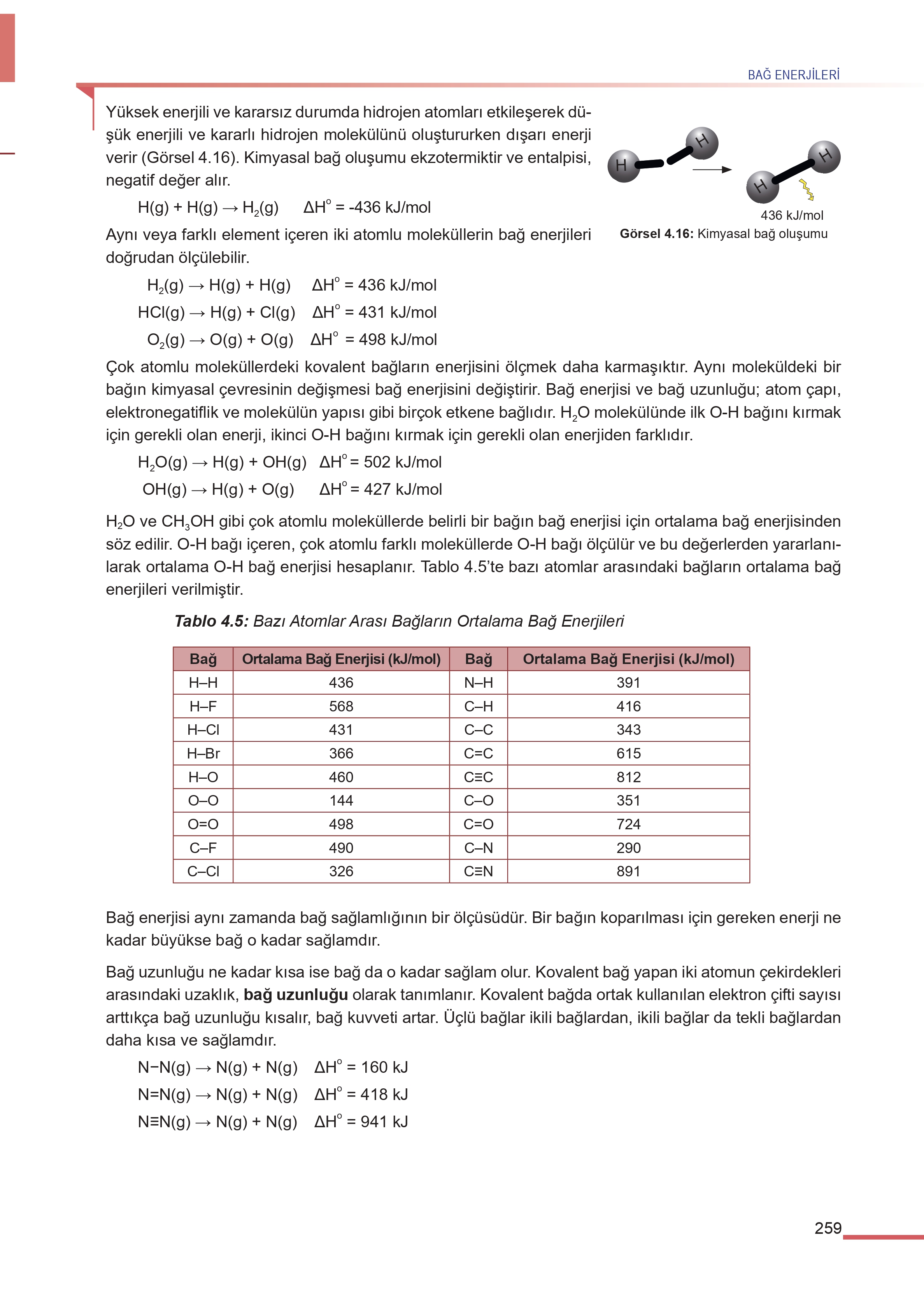 11. Sınıf Meb Yayınları Fen Lisesi Kimya Ders Kitabı Sayfa 259 Cevapları
