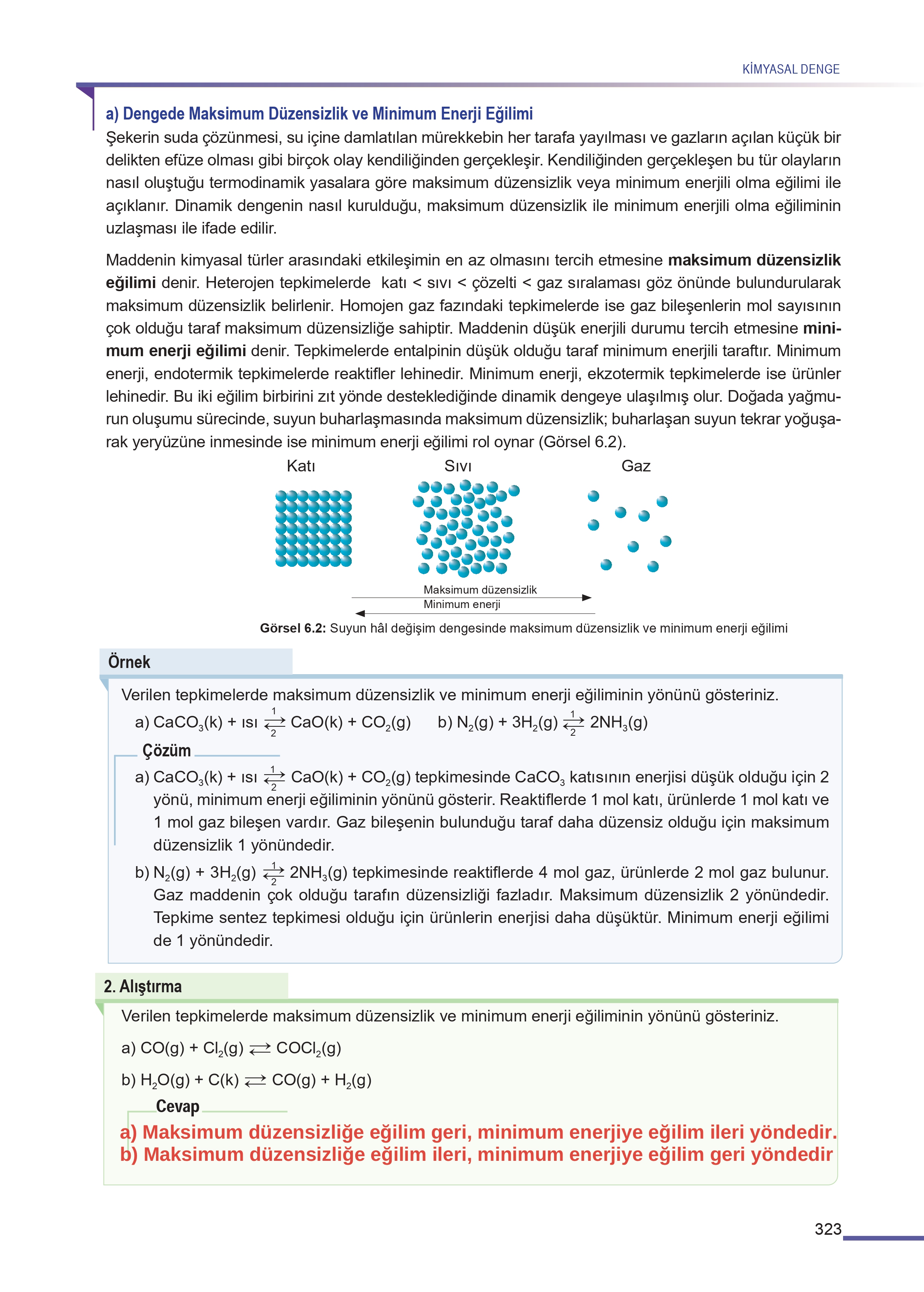 11. Sınıf Meb Yayınları Fen Lisesi Kimya Ders Kitabı Sayfa 323 Cevapları
