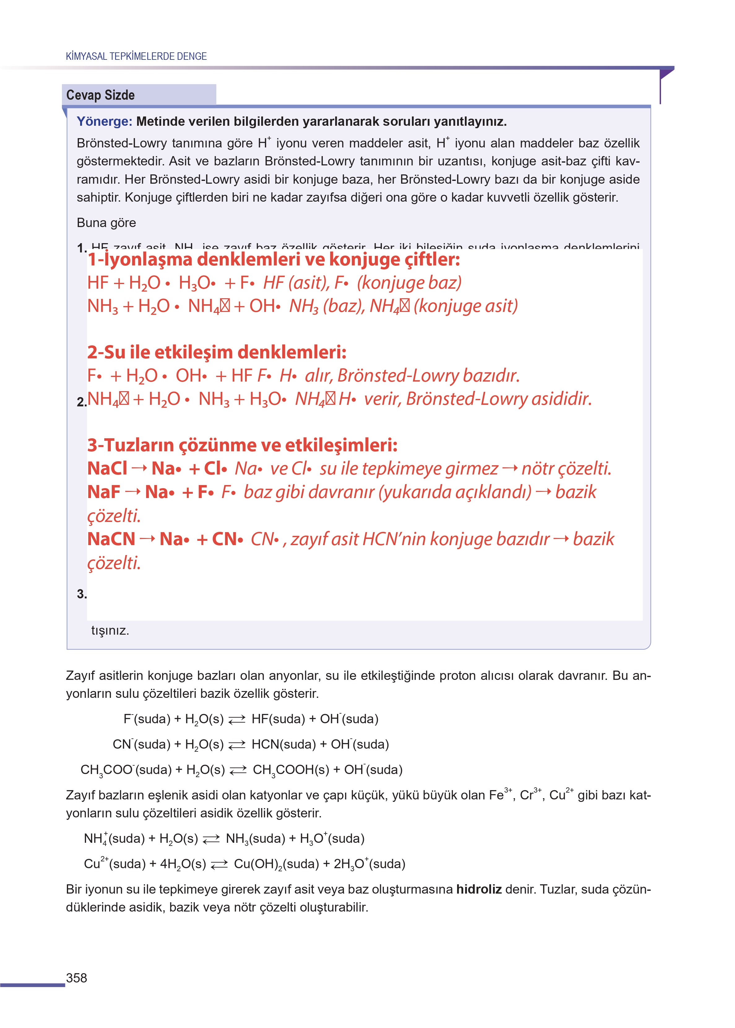 11. Sınıf Meb Yayınları Fen Lisesi Kimya Ders Kitabı Sayfa 358 Cevapları 11. Sınıf Meb Yayınları Fen Lisesi Kimya Ders Kitabı Sayfa 358 Cevapları