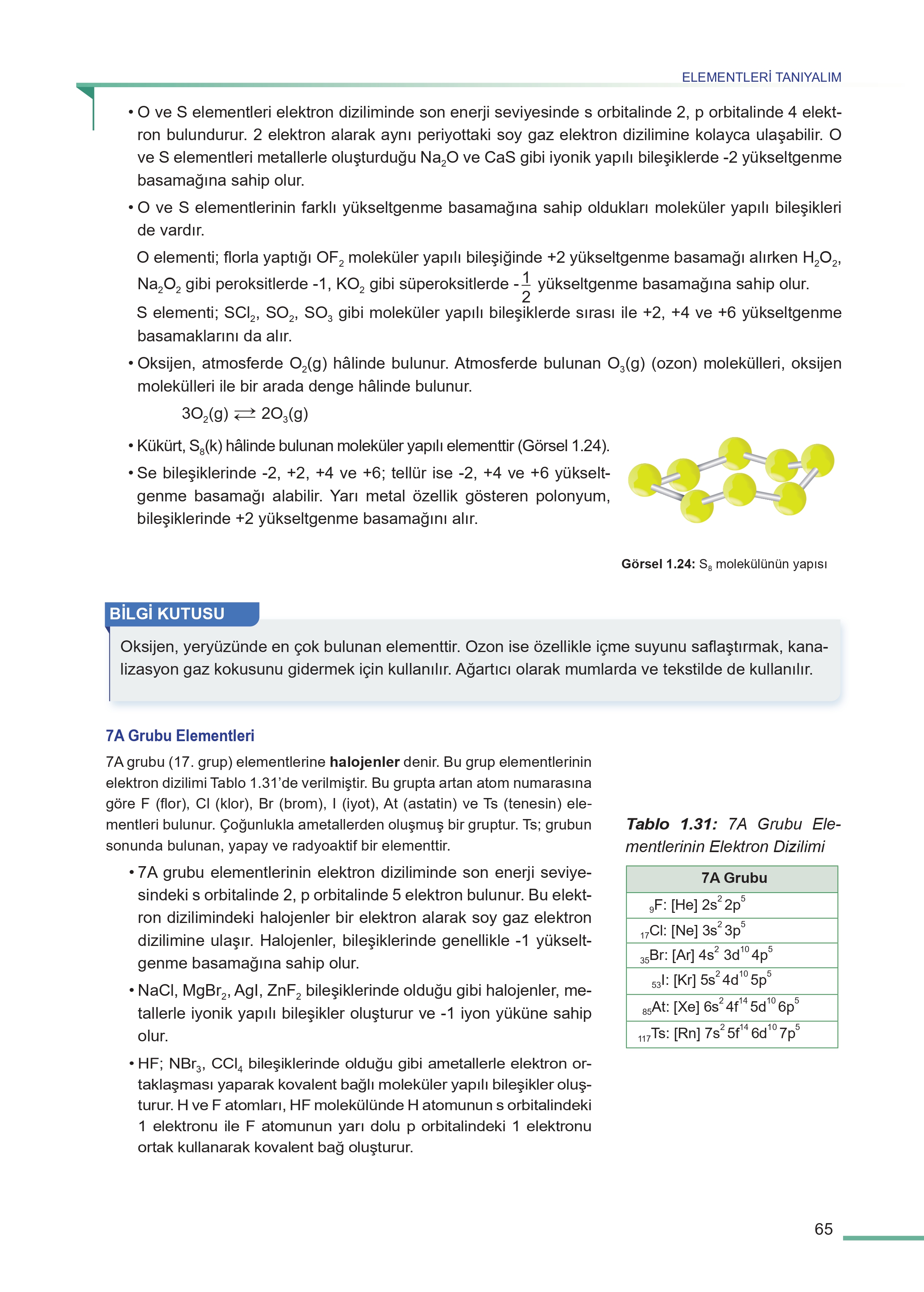 11. Sınıf Meb Yayınları Fen Lisesi Kimya Ders Kitabı Sayfa 65 Cevapları