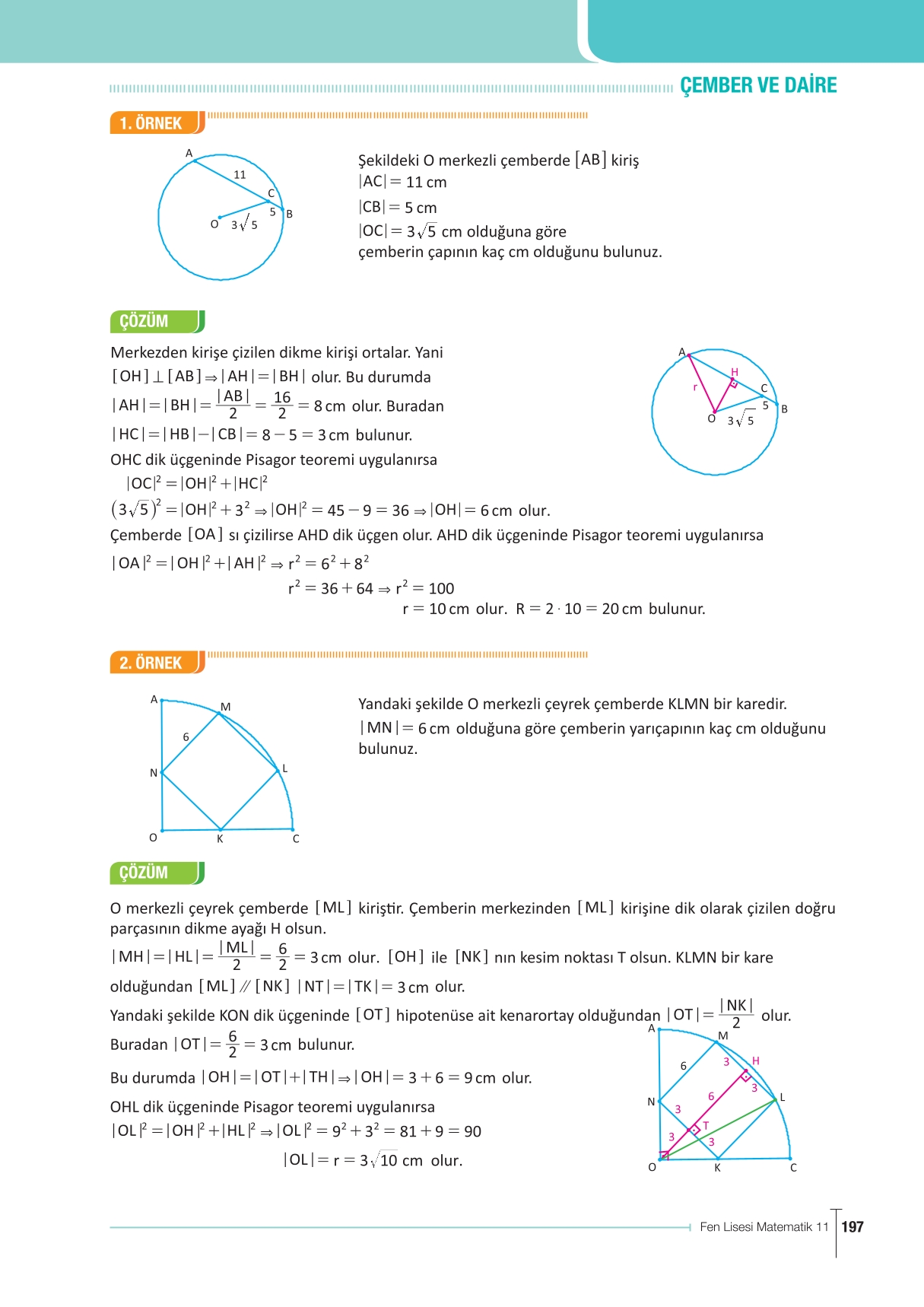 11. Sınıf Meb Yayınları Fen Lisesi Matematik Ders Kitabı Sayfa 197 Cevapları