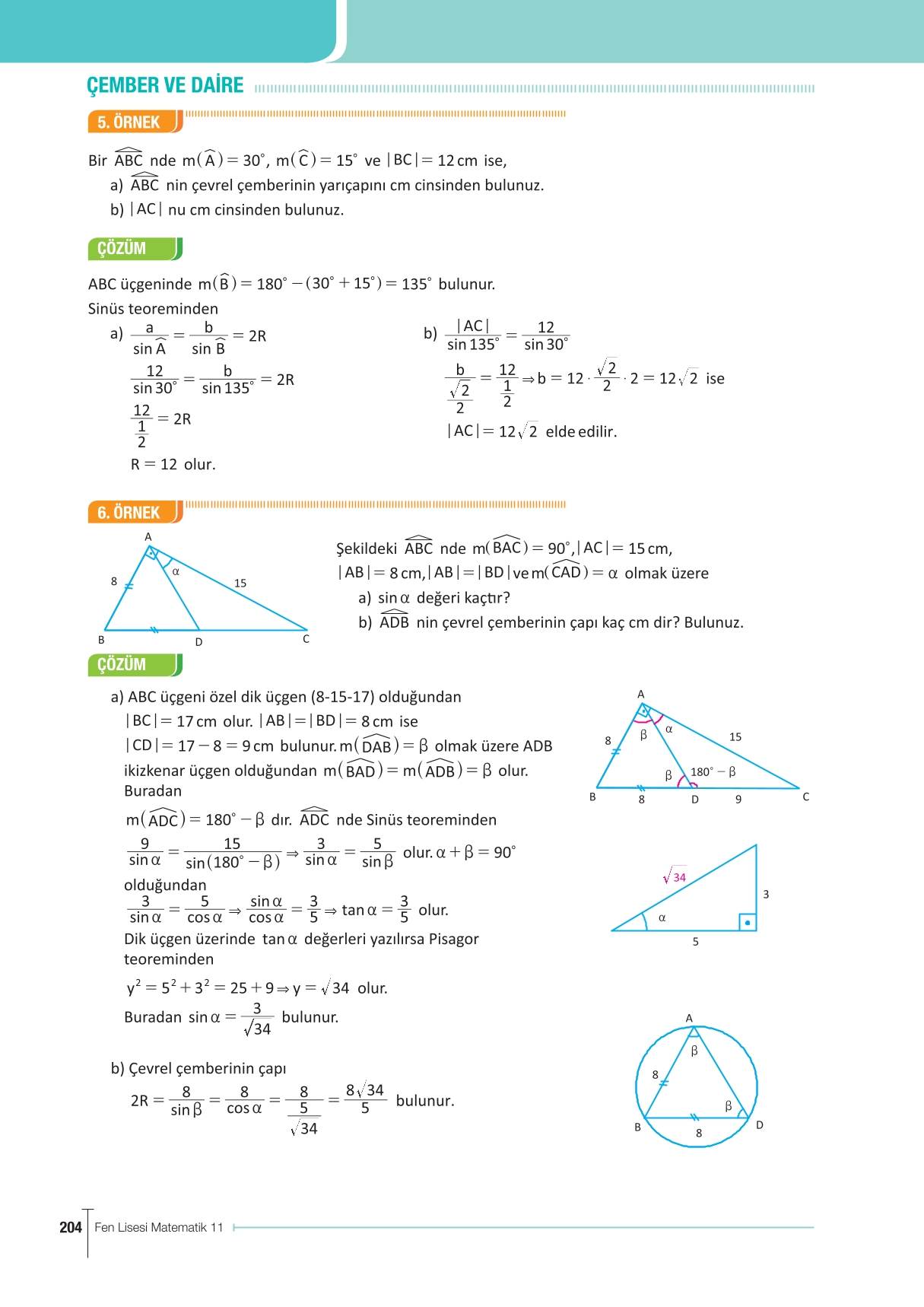 11. Sınıf Meb Yayınları Fen Lisesi Matematik Ders Kitabı Sayfa 204 Cevapları 11. Sınıf Meb Yayınları Fen Lisesi Matematik Ders Kitabı Sayfa 204 Cevapları