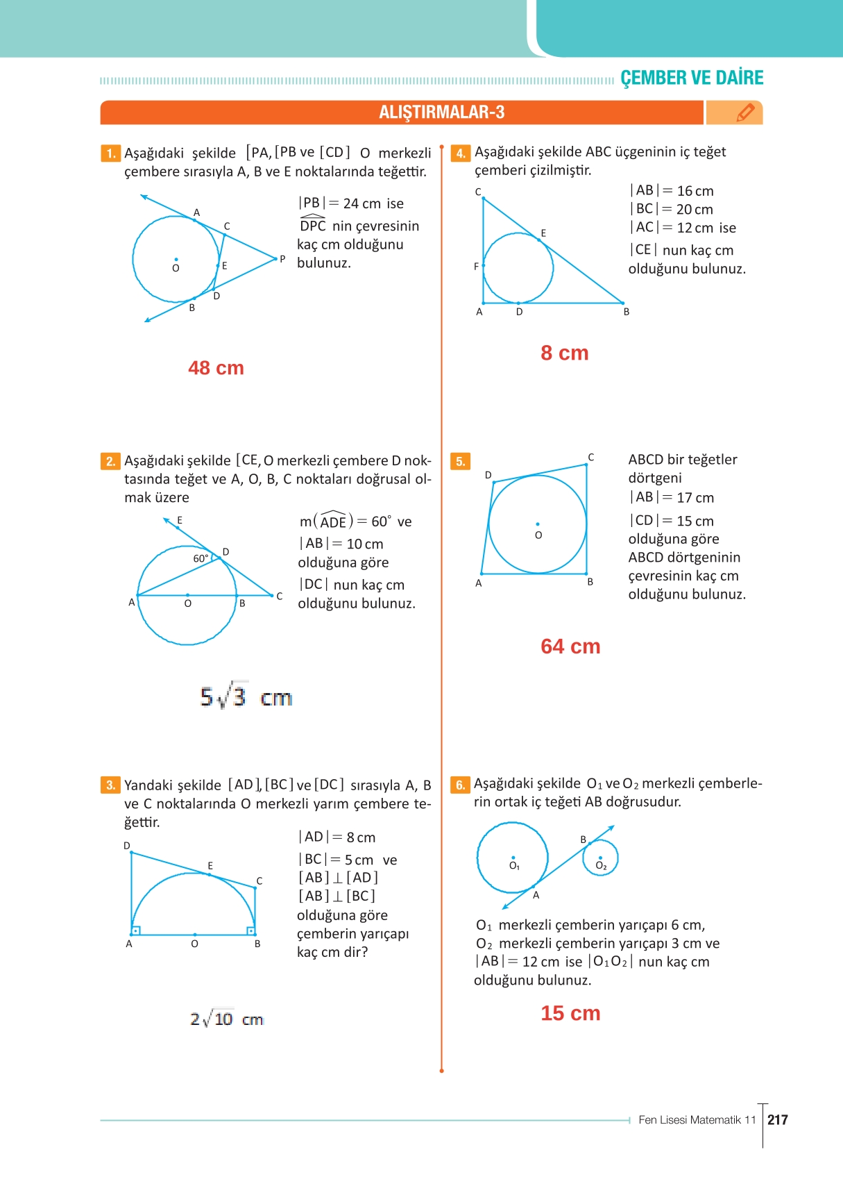 11. Sınıf Meb Yayınları Fen Lisesi Matematik Ders Kitabı Sayfa 217 Cevapları 11. Sınıf Meb Yayınları Fen Lisesi Matematik Ders Kitabı Sayfa 217 Cevapları