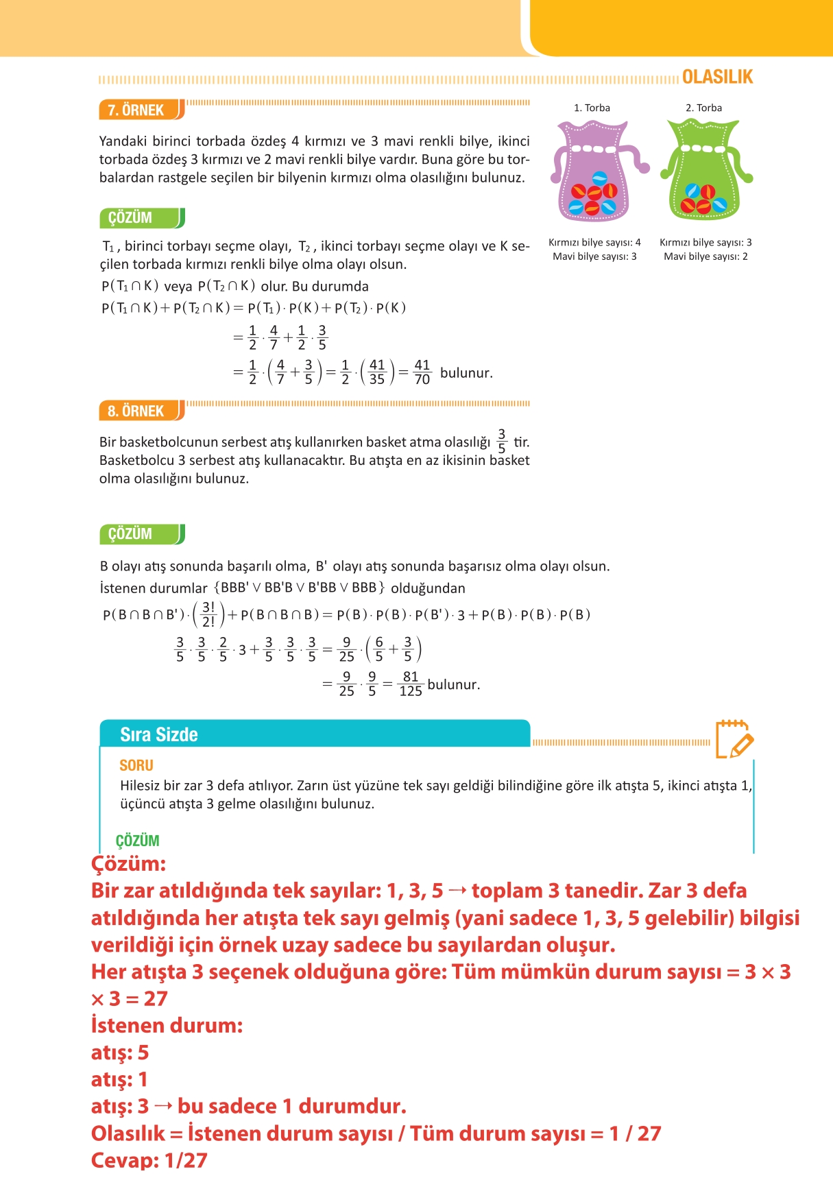 11. Sınıf Meb Yayınları Fen Lisesi Matematik Ders Kitabı Sayfa 261 Cevapları