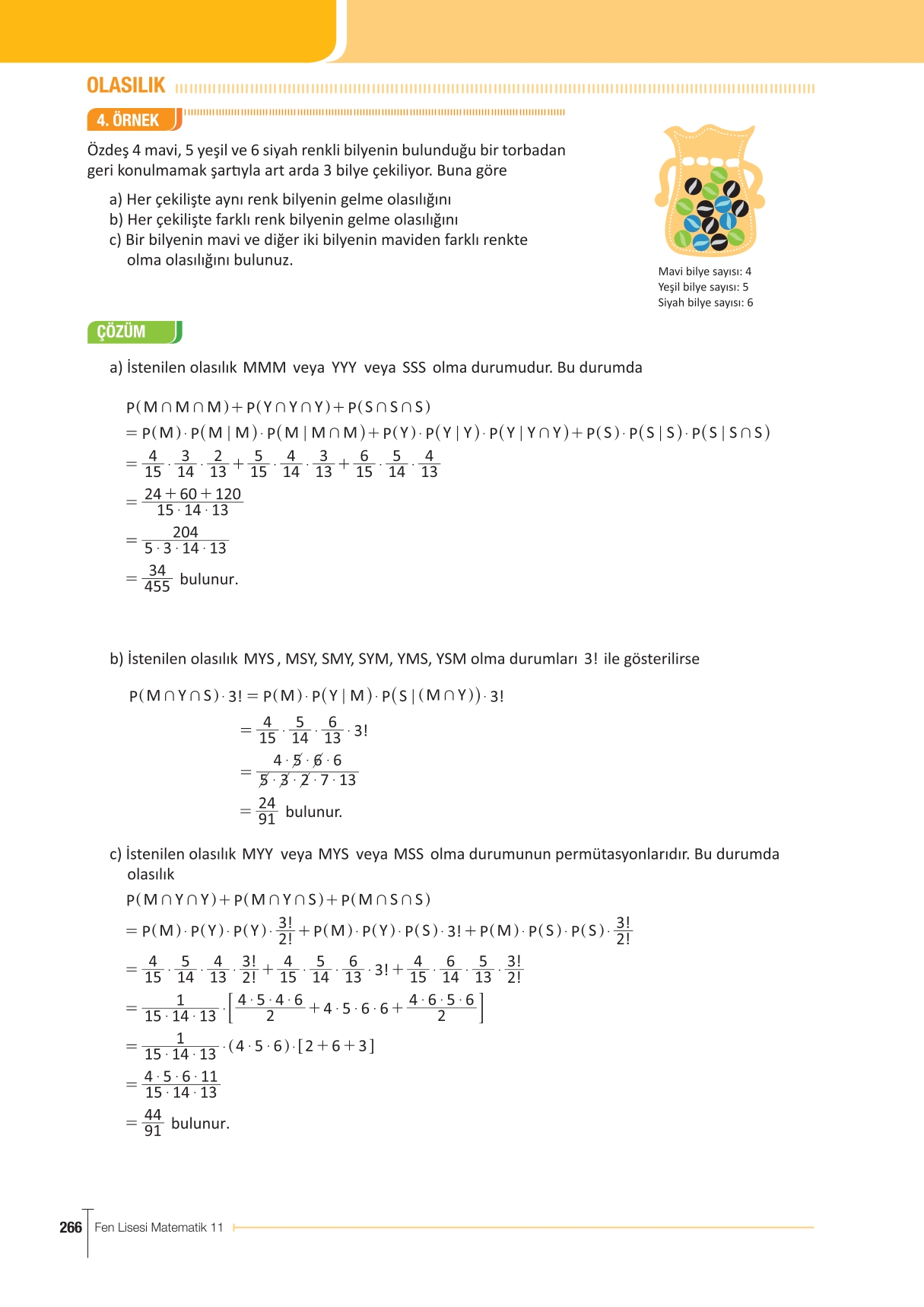 11. Sınıf Meb Yayınları Fen Lisesi Matematik Ders Kitabı Sayfa 266 Cevapları