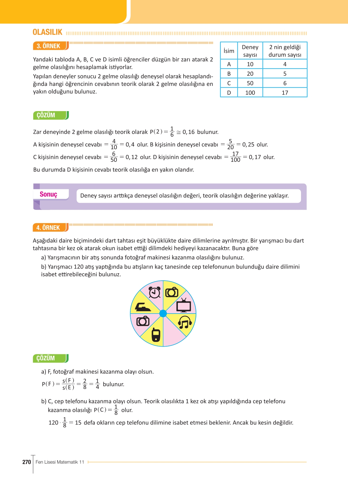 11. Sınıf Meb Yayınları Fen Lisesi Matematik Ders Kitabı Sayfa 270 Cevapları