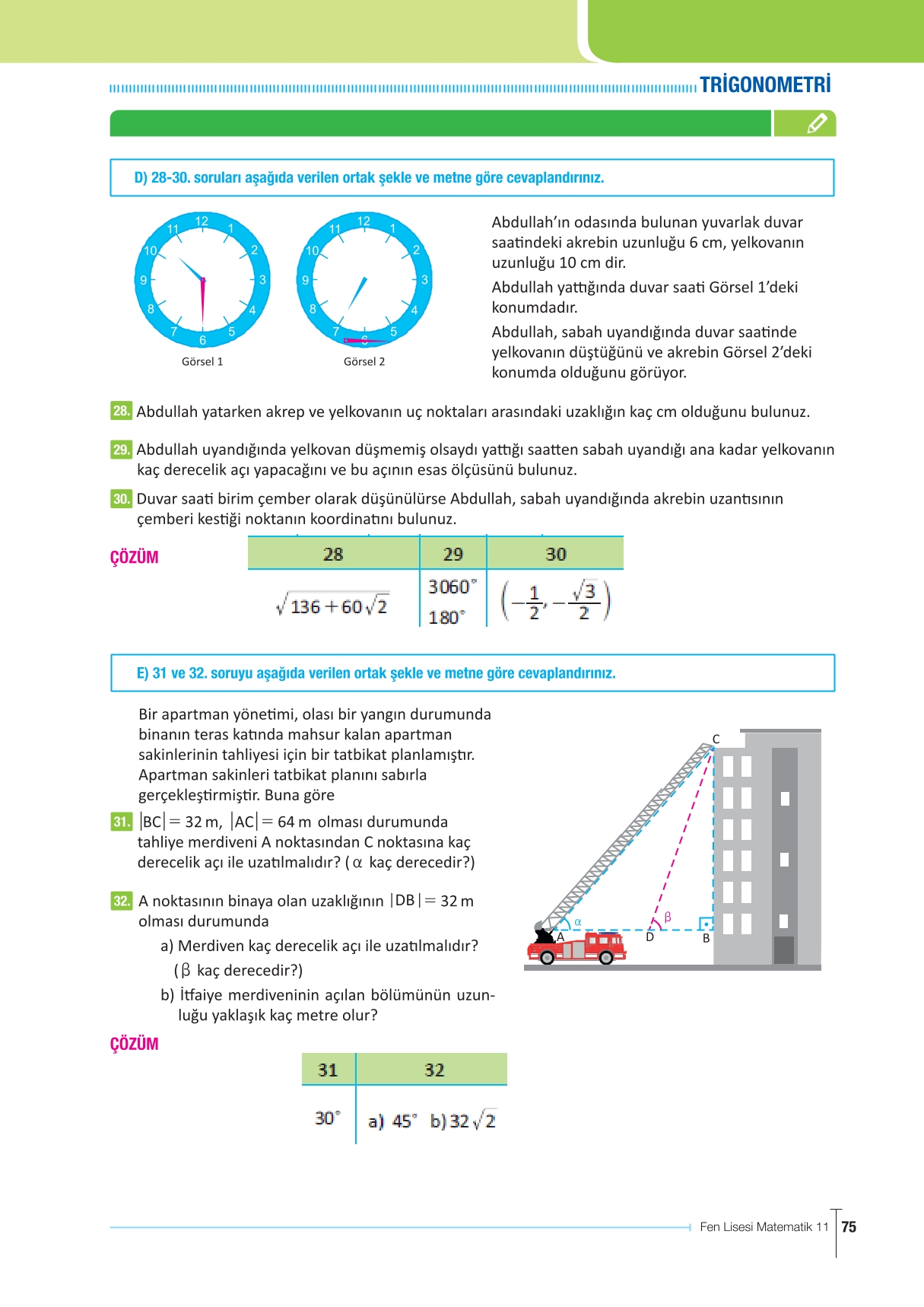 11. Sınıf Meb Yayınları Fen Lisesi Matematik Ders Kitabı Sayfa 75 Cevapları 11. Sınıf Meb Yayınları Fen Lisesi Matematik Ders Kitabı Sayfa 75 Cevapları