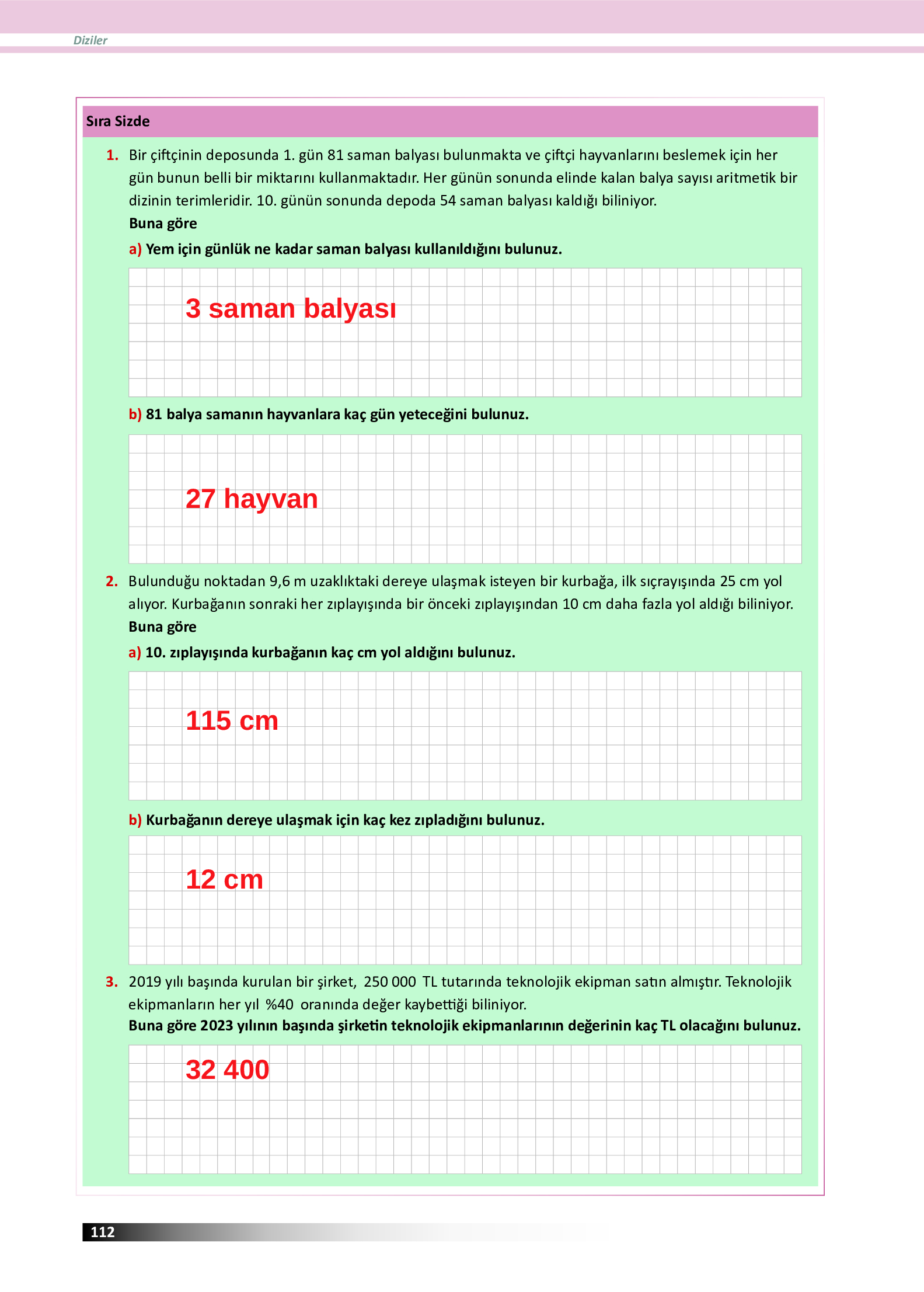12. Sınıf Meb Yayınları Fen Lisesi Matematik Ders Kitabı Sayfa 112 Cevapları 12. Sınıf Meb Yayınları Fen Lisesi Matematik Ders Kitabı Sayfa 112 Cevapları
