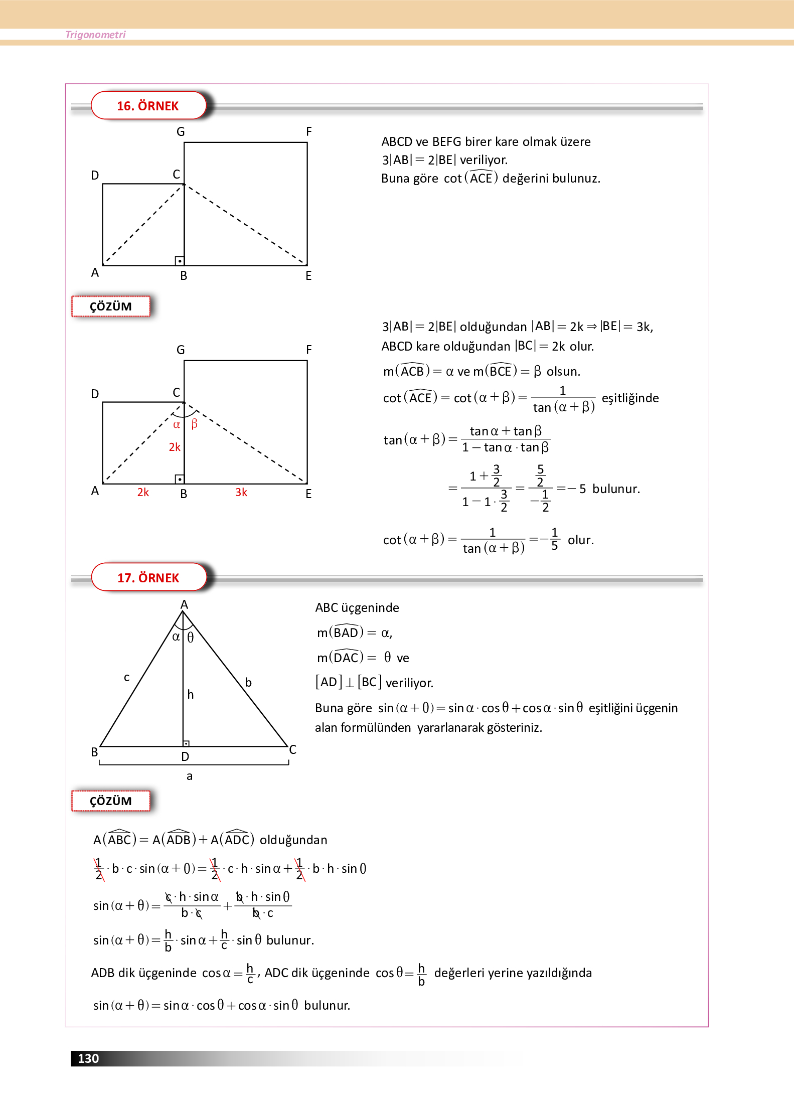 12. Sınıf Meb Yayınları Fen Lisesi Matematik Ders Kitabı Sayfa 130 Cevapları