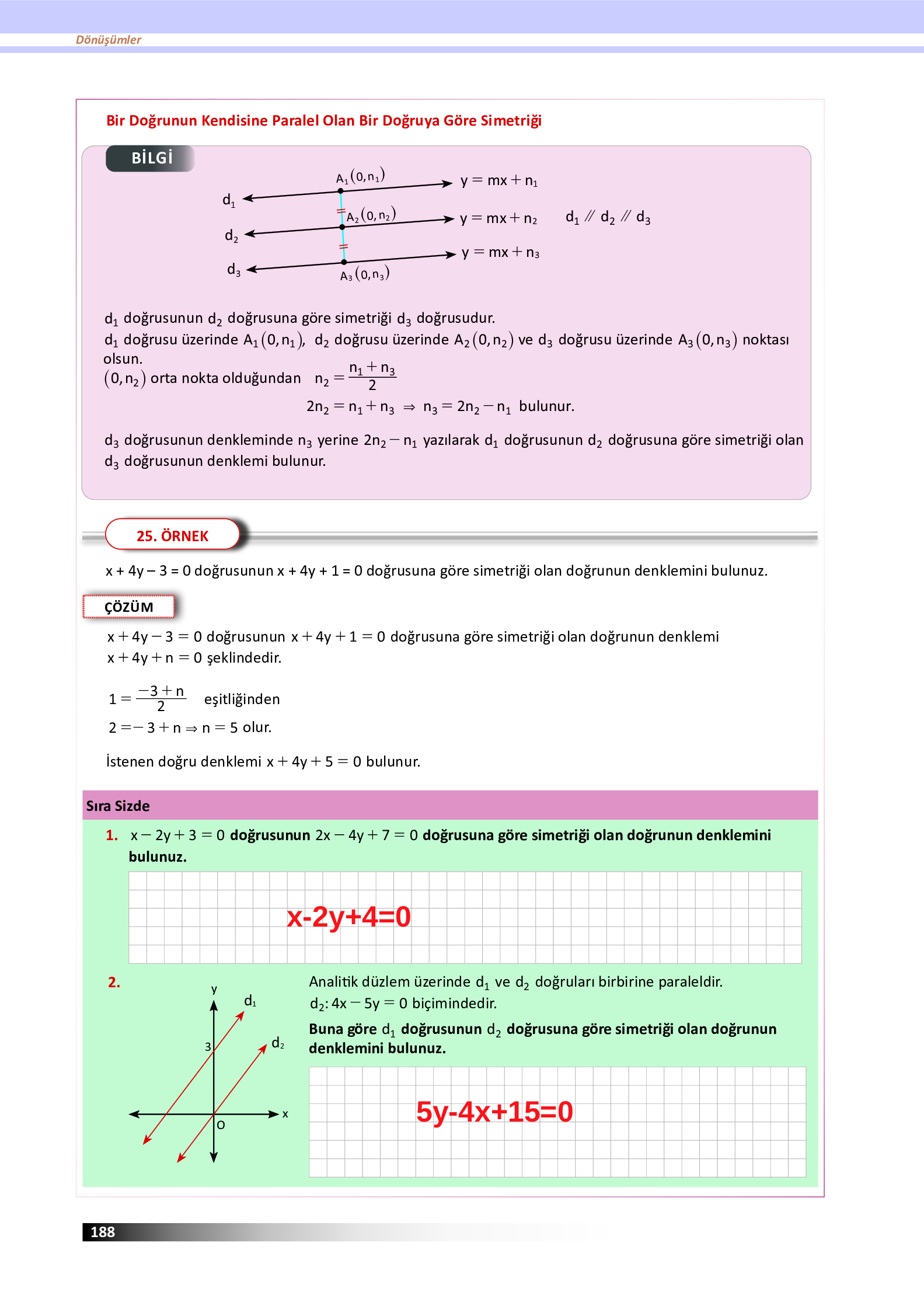 12. Sınıf Meb Yayınları Fen Lisesi Matematik Ders Kitabı Sayfa 188 Cevapları 12. Sınıf Meb Yayınları Fen Lisesi Matematik Ders Kitabı Sayfa 188 Cevapları