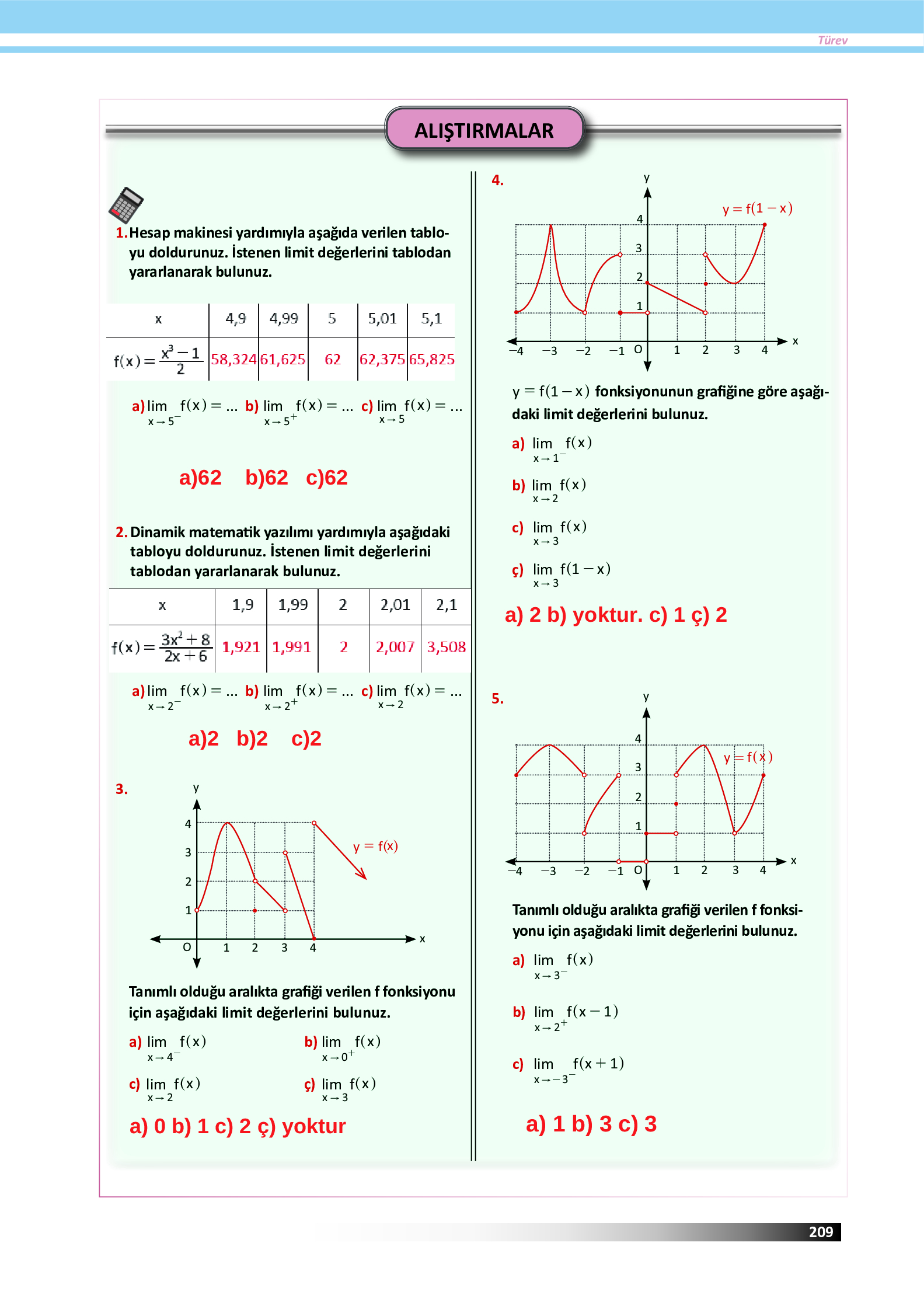 12. Sınıf Meb Yayınları Fen Lisesi Matematik Ders Kitabı Sayfa 209 Cevapları 12. Sınıf Meb Yayınları Fen Lisesi Matematik Ders Kitabı Sayfa 209 Cevapları