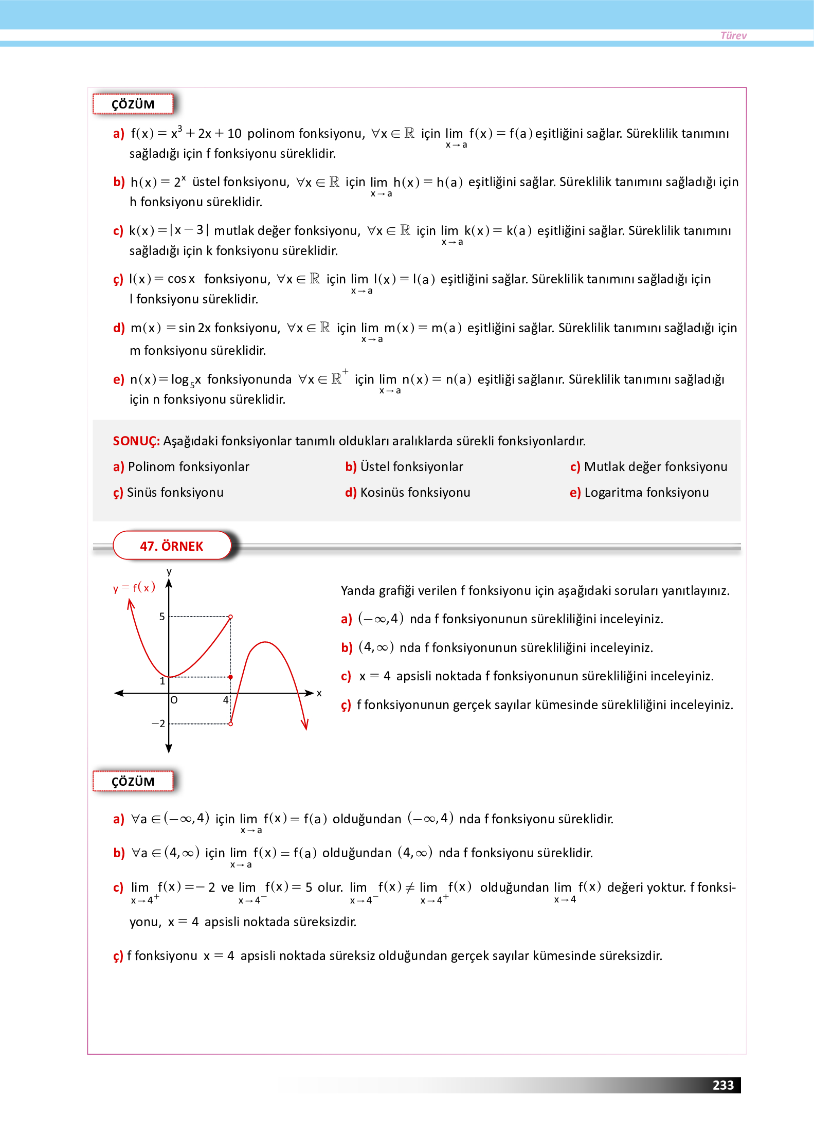 12. Sınıf Meb Yayınları Fen Lisesi Matematik Ders Kitabı Sayfa 233 Cevapları 12. Sınıf Meb Yayınları Fen Lisesi Matematik Ders Kitabı Sayfa 233 Cevapları