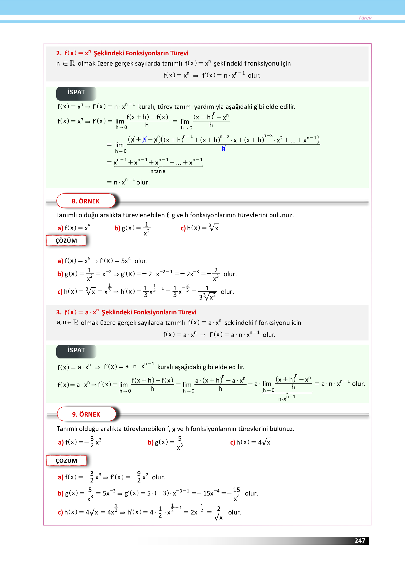 12. Sınıf Meb Yayınları Fen Lisesi Matematik Ders Kitabı Sayfa 247 Cevapları 12. Sınıf Meb Yayınları Fen Lisesi Matematik Ders Kitabı Sayfa 247 Cevapları