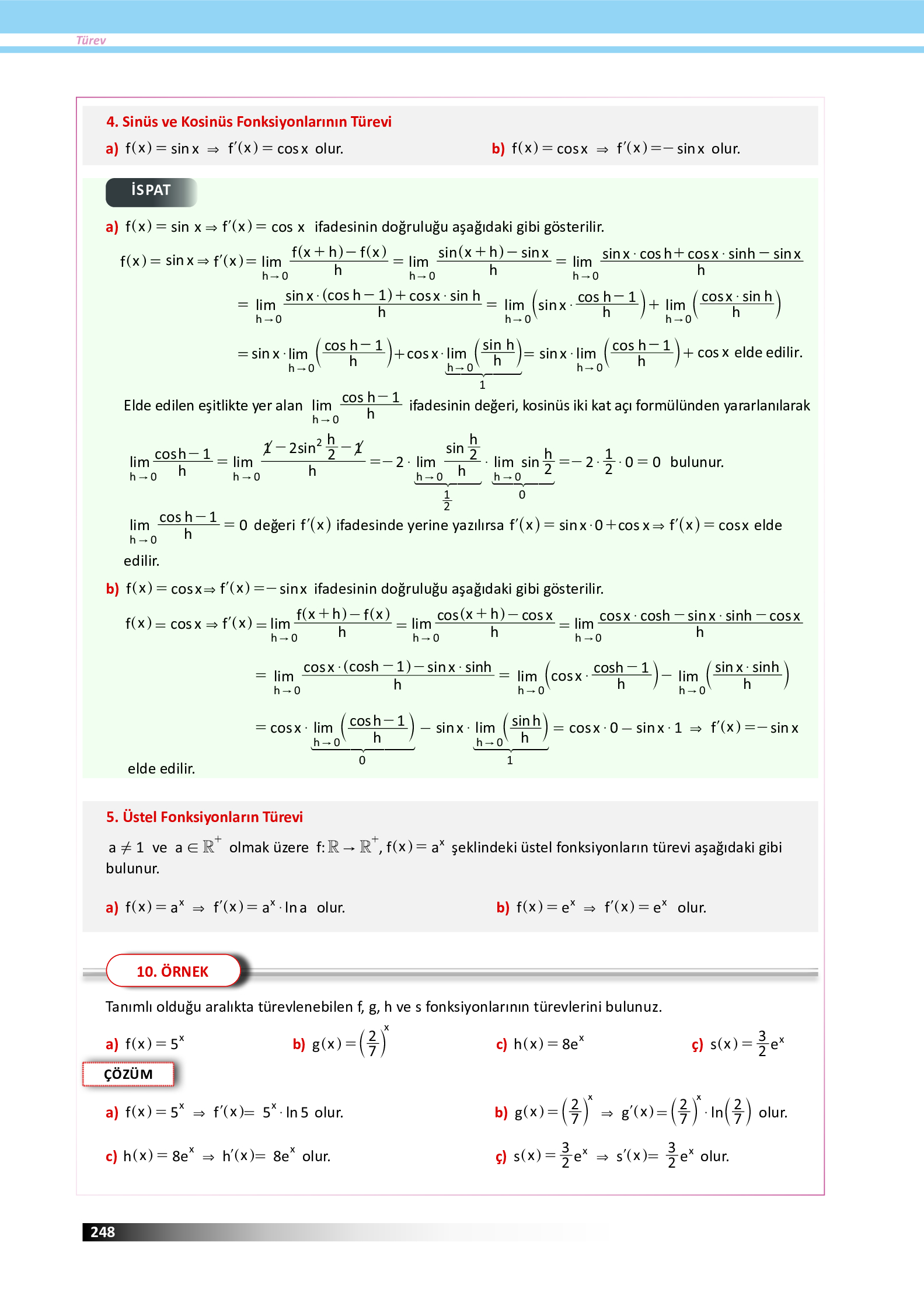 12. Sınıf Meb Yayınları Fen Lisesi Matematik Ders Kitabı Sayfa 248 Cevapları 12. Sınıf Meb Yayınları Fen Lisesi Matematik Ders Kitabı Sayfa 248 Cevapları