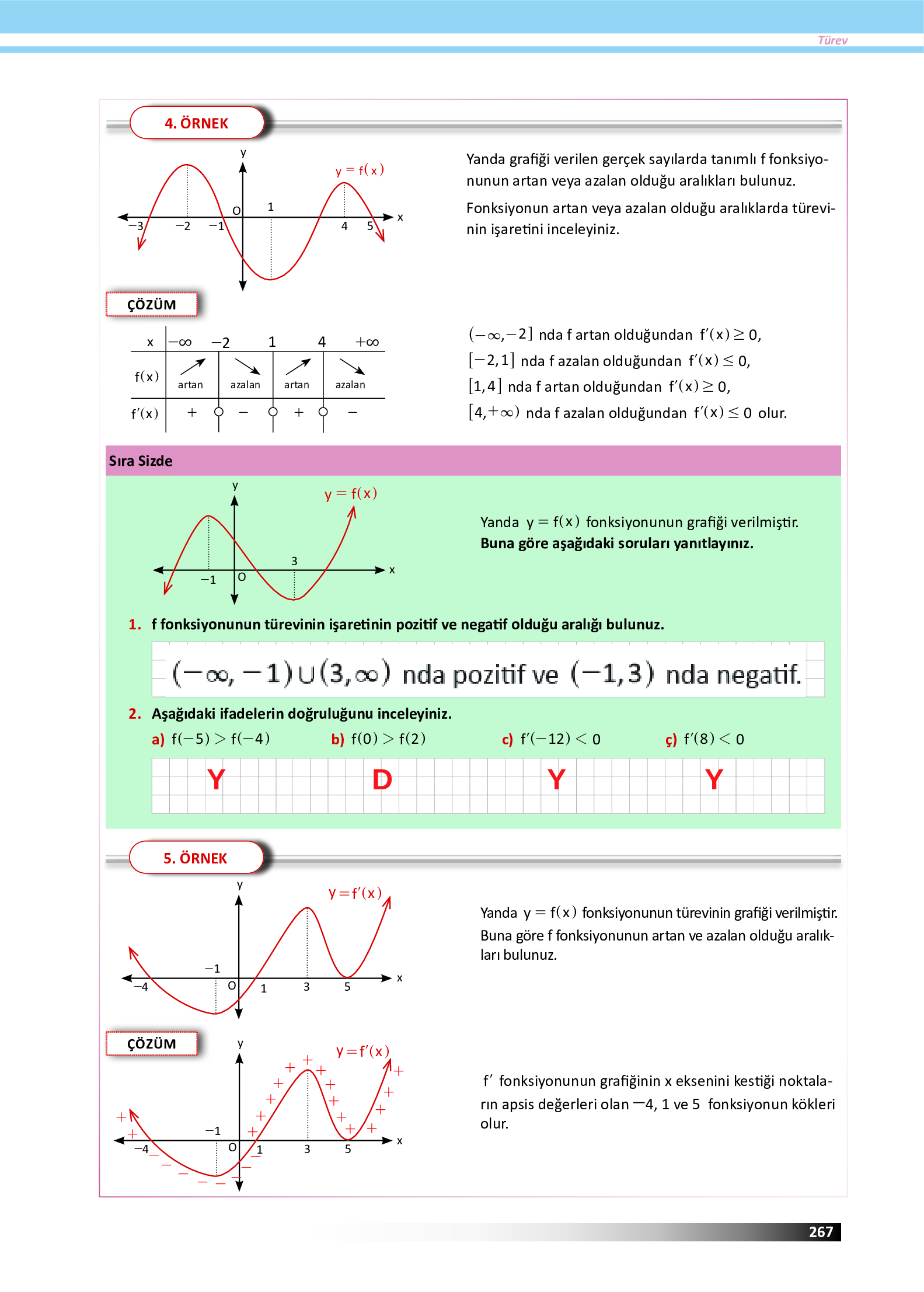 12. Sınıf Meb Yayınları Fen Lisesi Matematik Ders Kitabı Sayfa 267 Cevapları