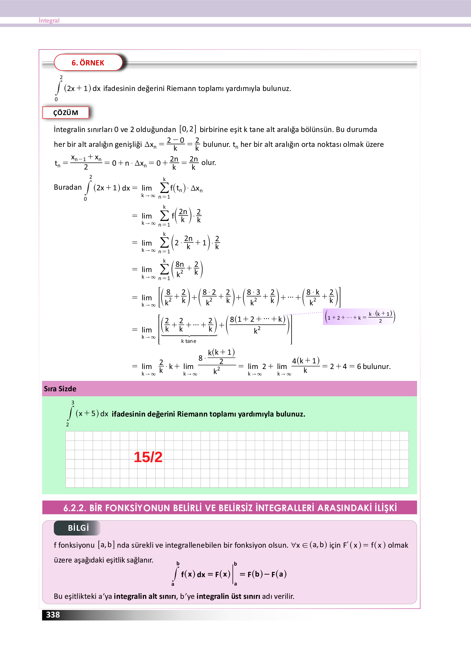 12. Sınıf Meb Yayınları Fen Lisesi Matematik Ders Kitabı Sayfa 338 Cevapları