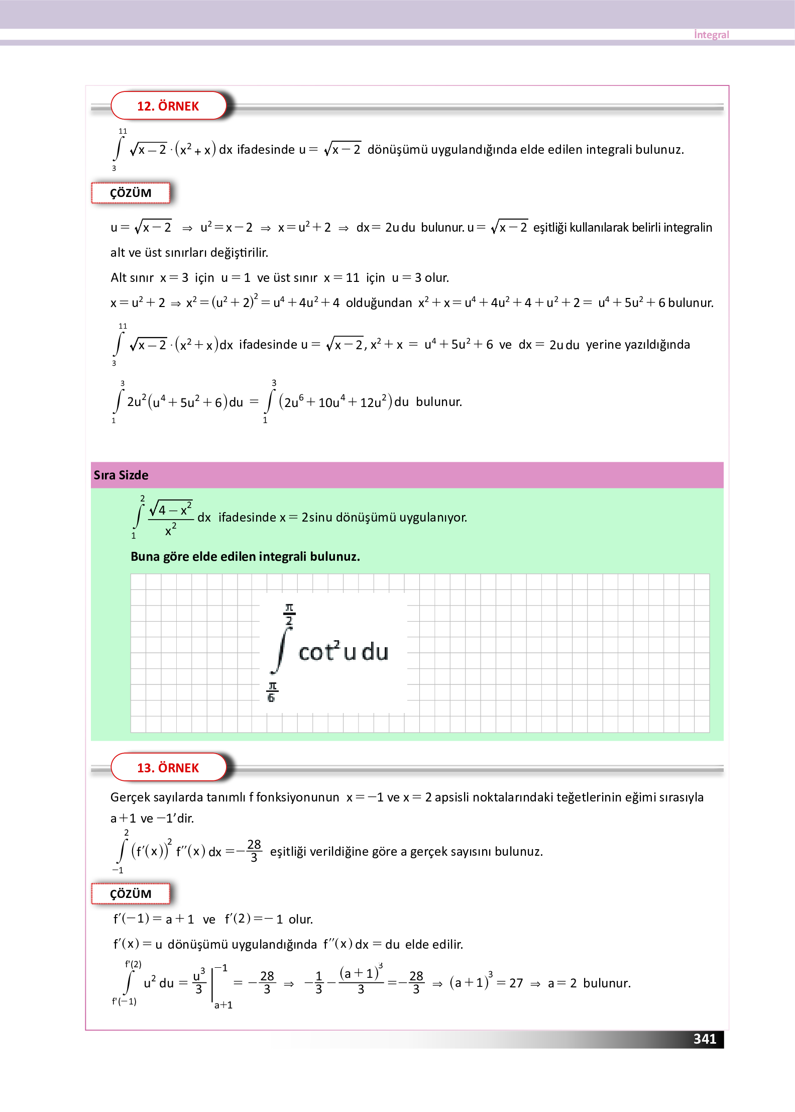 12. Sınıf Meb Yayınları Fen Lisesi Matematik Ders Kitabı Sayfa 341 Cevapları 12. Sınıf Meb Yayınları Fen Lisesi Matematik Ders Kitabı Sayfa 341 Cevapları