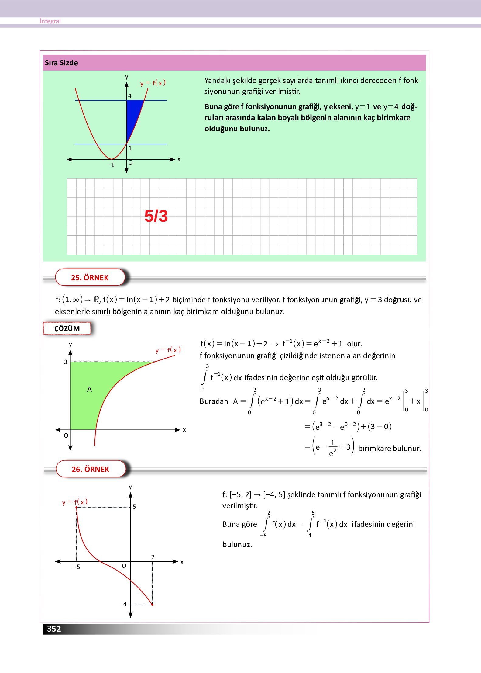 12. Sınıf Meb Yayınları Fen Lisesi Matematik Ders Kitabı Sayfa 352 Cevapları