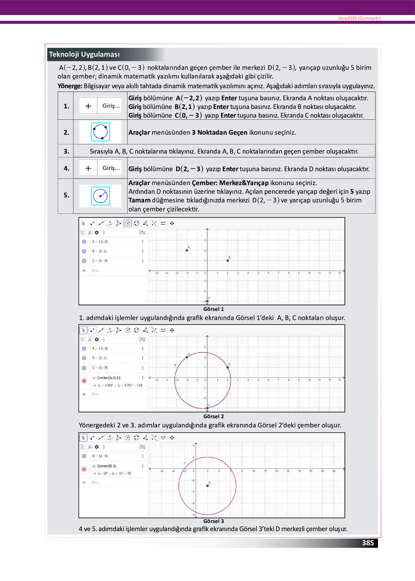 12. Sınıf Meb Yayınları Fen Lisesi Matematik Ders Kitabı Sayfa 385 Cevapları