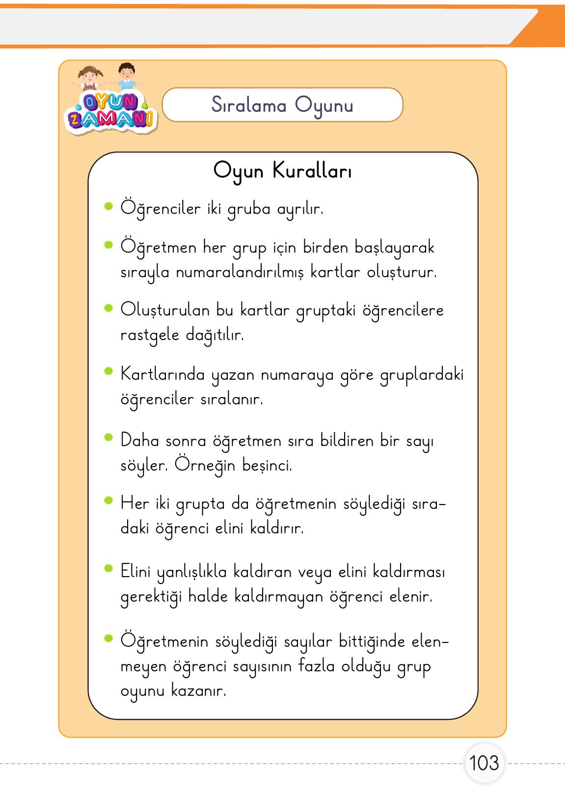 1. Sınıf Meb Yayınları Matematik Ders Kitabı 1. Kitap Sayfa 103 Cevapları