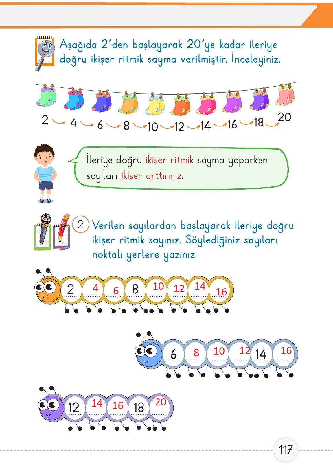1. Sınıf Meb Yayınları Matematik Ders Kitabı 1. Kitap Sayfa 117 Cevapları