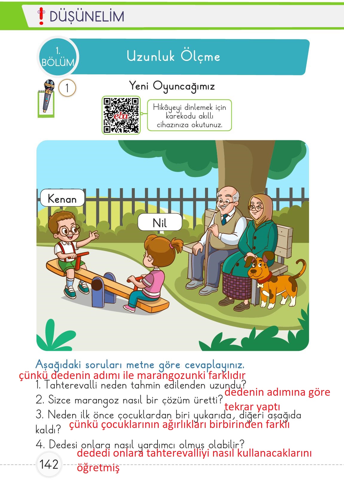 1. Sınıf Meb Yayınları Matematik Ders Kitabı 1. Kitap Sayfa 142 Cevapları 1. Sınıf Meb Yayınları Matematik Ders Kitabı 1. Kitap Sayfa 142 Cevapları