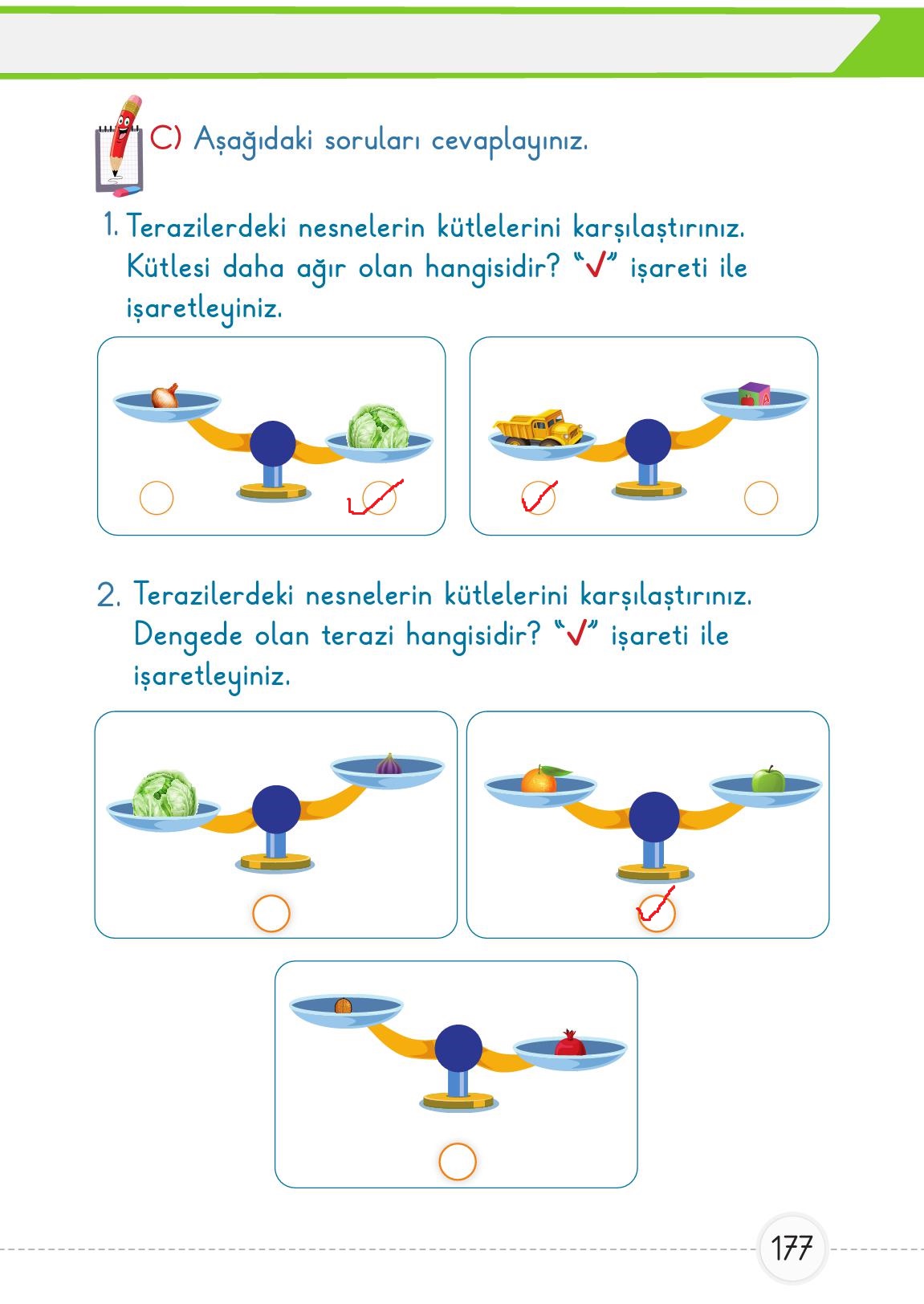 1. Sınıf Meb Yayınları Matematik Ders Kitabı 1. Kitap Sayfa 177 Cevapları 1. Sınıf Meb Yayınları Matematik Ders Kitabı 1. Kitap Sayfa 177 Cevapları