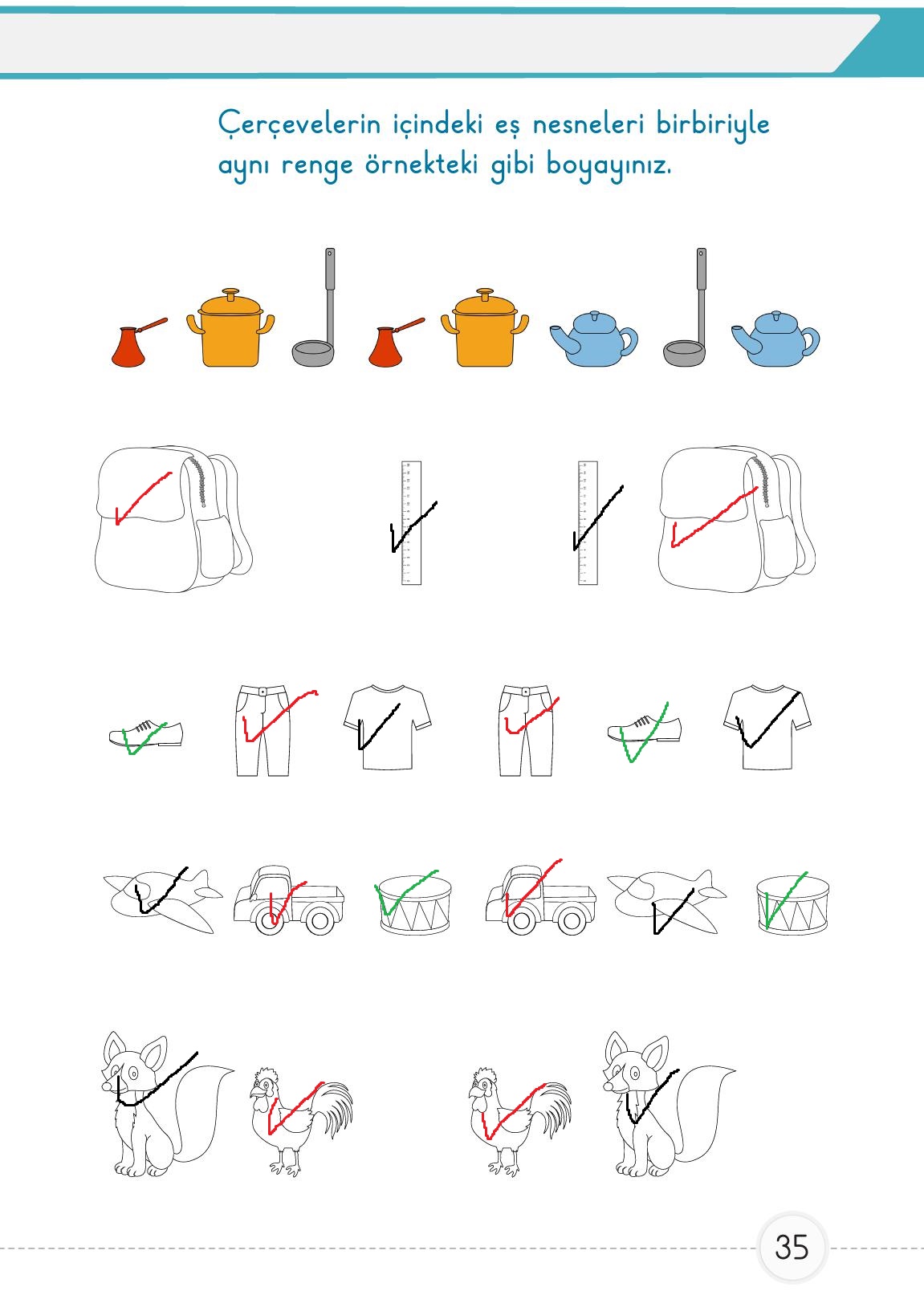1. Sınıf Meb Yayınları Matematik Ders Kitabı 1. Kitap Sayfa 35 Cevapları
