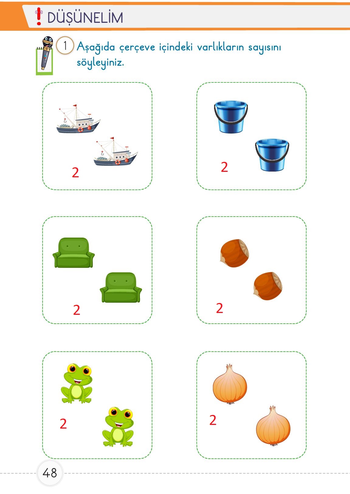 1. Sınıf Meb Yayınları Matematik Ders Kitabı 1. Kitap Sayfa 48 Cevapları 1. Sınıf Meb Yayınları Matematik Ders Kitabı 1. Kitap Sayfa 48 Cevapları