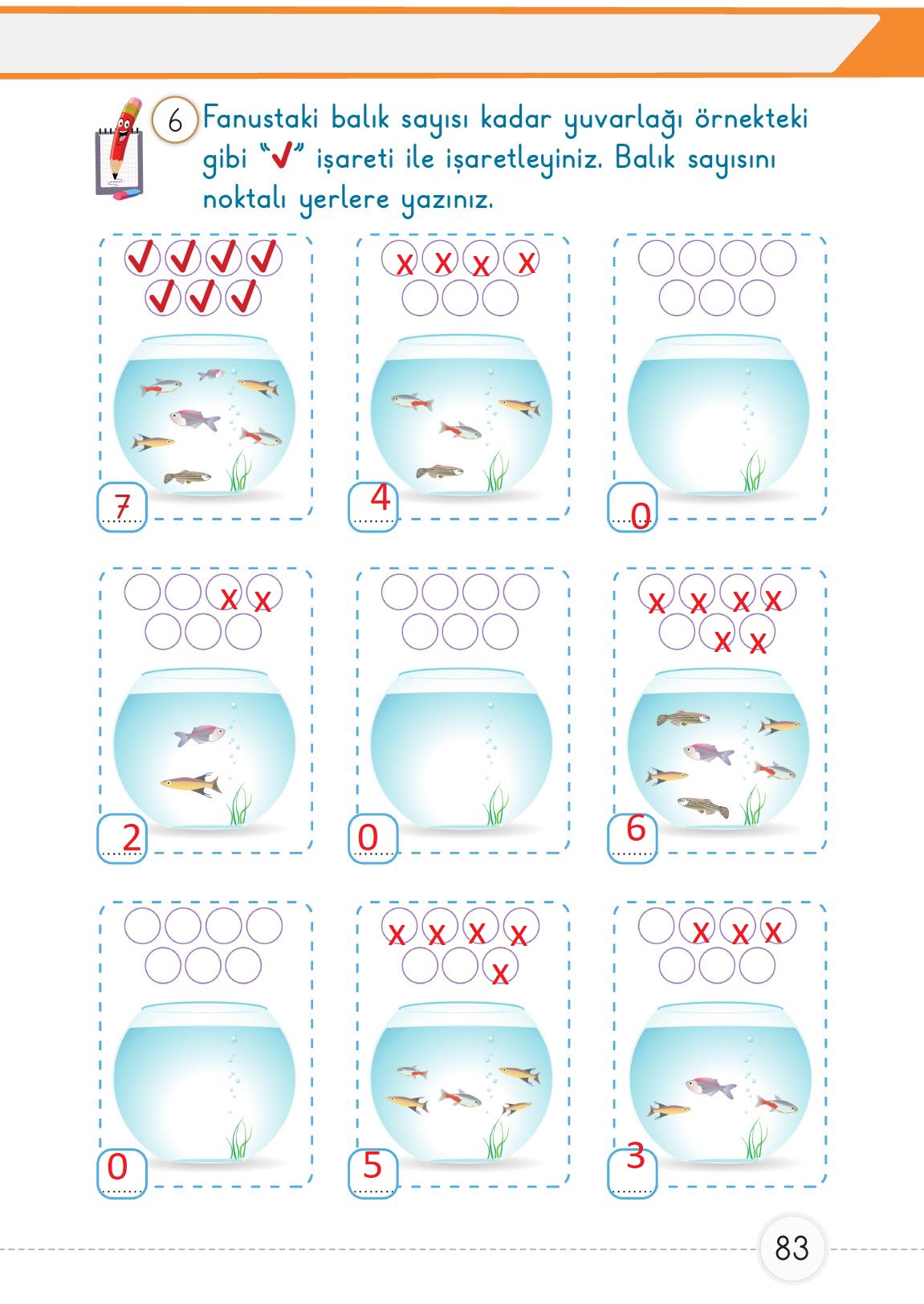 1. Sınıf Meb Yayınları Matematik Ders Kitabı 1. Kitap Sayfa 83 Cevapları
