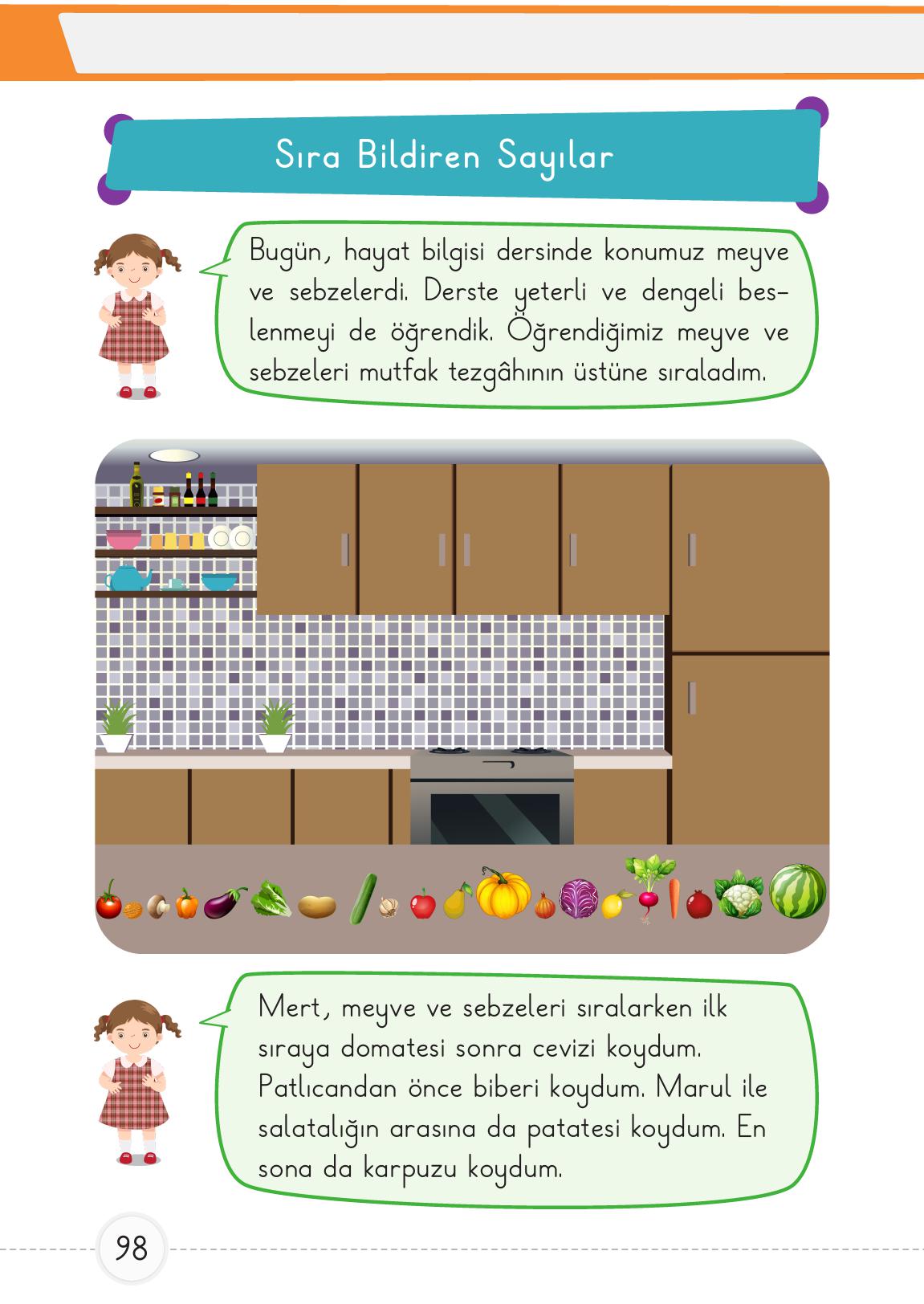 1. Sınıf Meb Yayınları Matematik Ders Kitabı 1. Kitap Sayfa 98 Cevapları