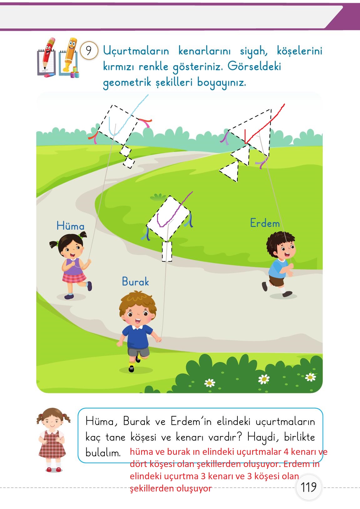 1. Sınıf Meb Yayınları Matematik Ders Kitabı 2. Kitap Sayfa 119 Cevapları 1. Sınıf Meb Yayınları Matematik Ders Kitabı 2. Kitap Sayfa 119 Cevapları