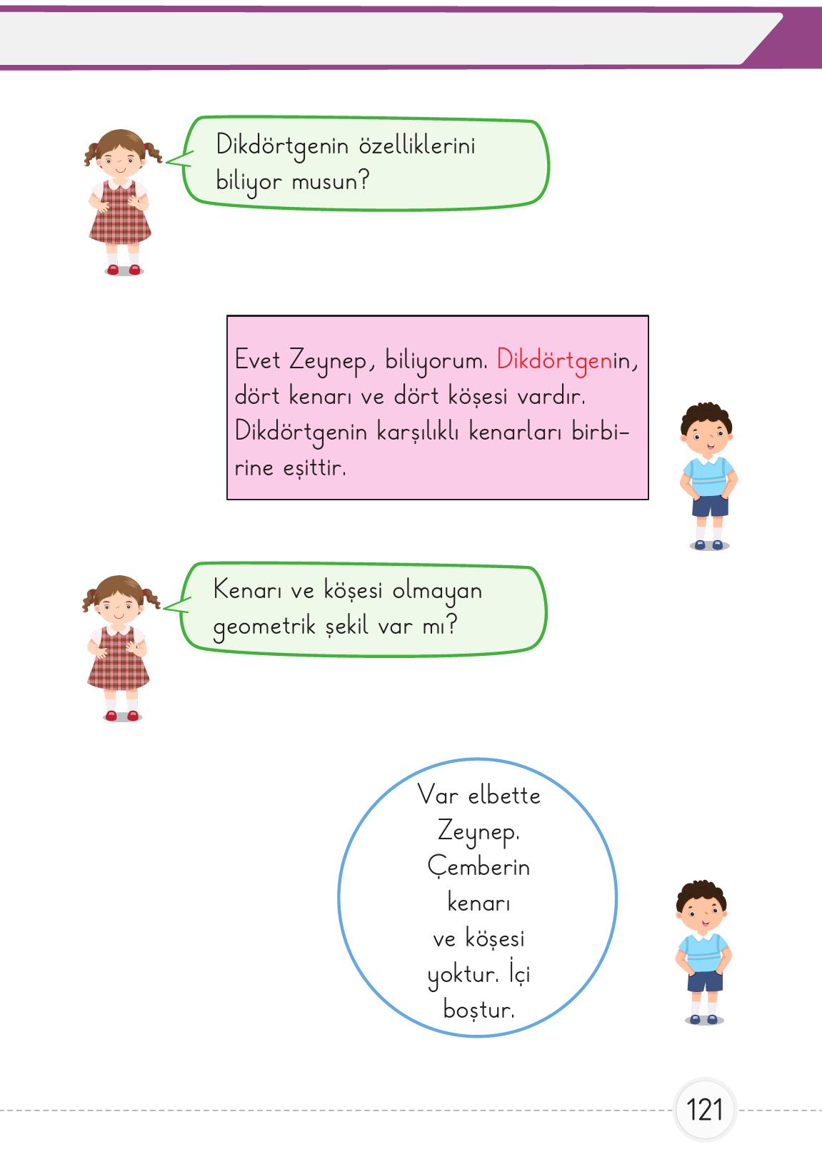 1. Sınıf Meb Yayınları Matematik Ders Kitabı 2. Kitap Sayfa 121 Cevapları