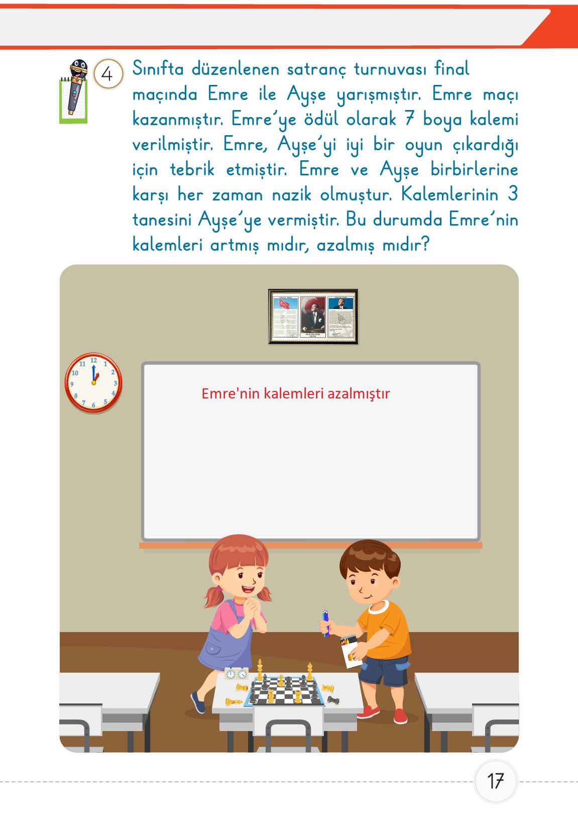 1. Sınıf Meb Yayınları Matematik Ders Kitabı 2. Kitap Sayfa 17 Cevapları