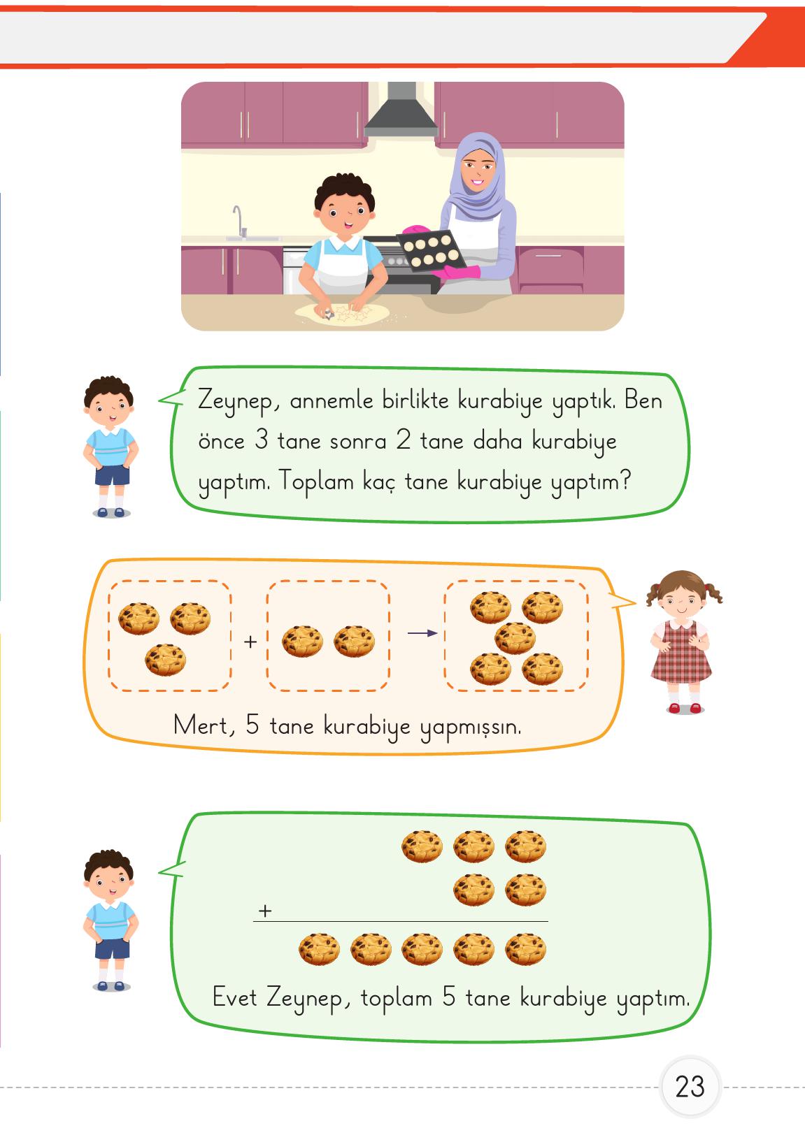 1. Sınıf Meb Yayınları Matematik Ders Kitabı 2. Kitap Sayfa 23 Cevapları